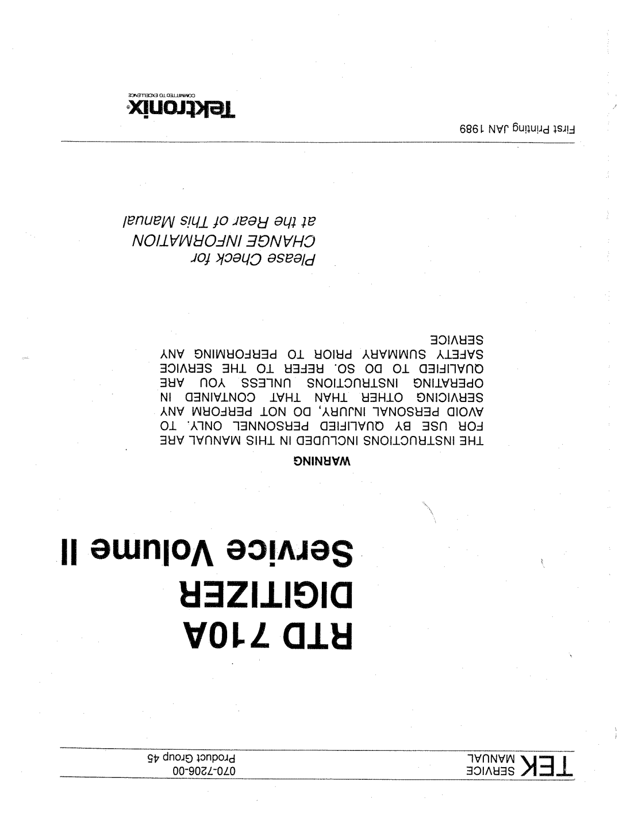 Tektronix RTD 710A User Manual