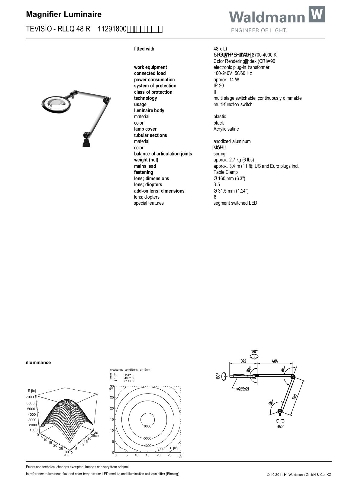 Waldmann 112918000-00587332 Information guide