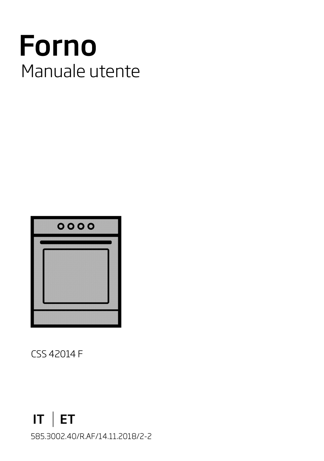 Beko CSS 42014 FW User manual