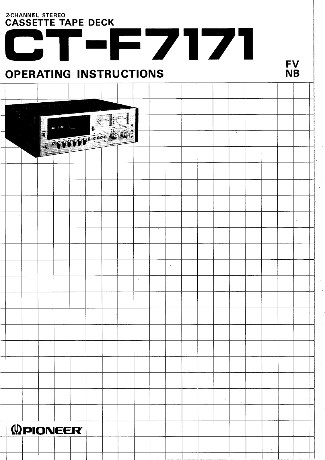 Pioneer CT-F7171 User Manual