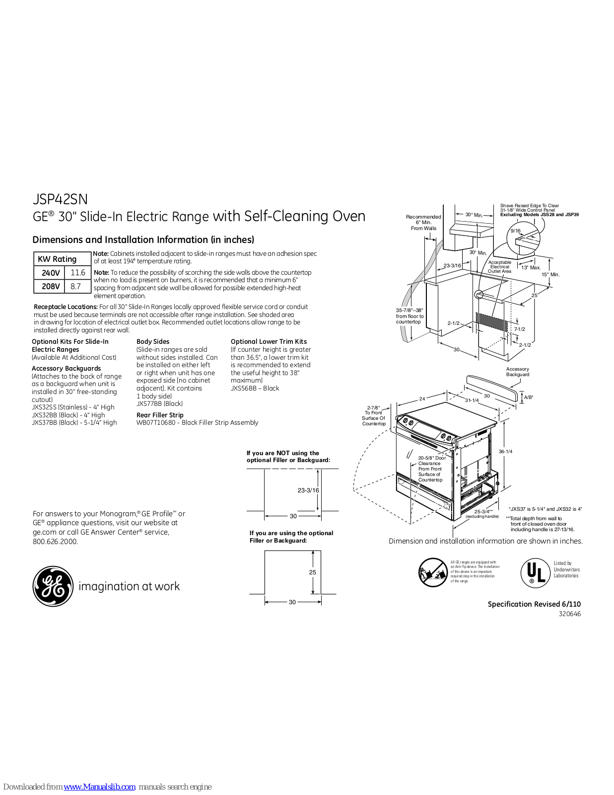 GE JSP42SNSS - 30