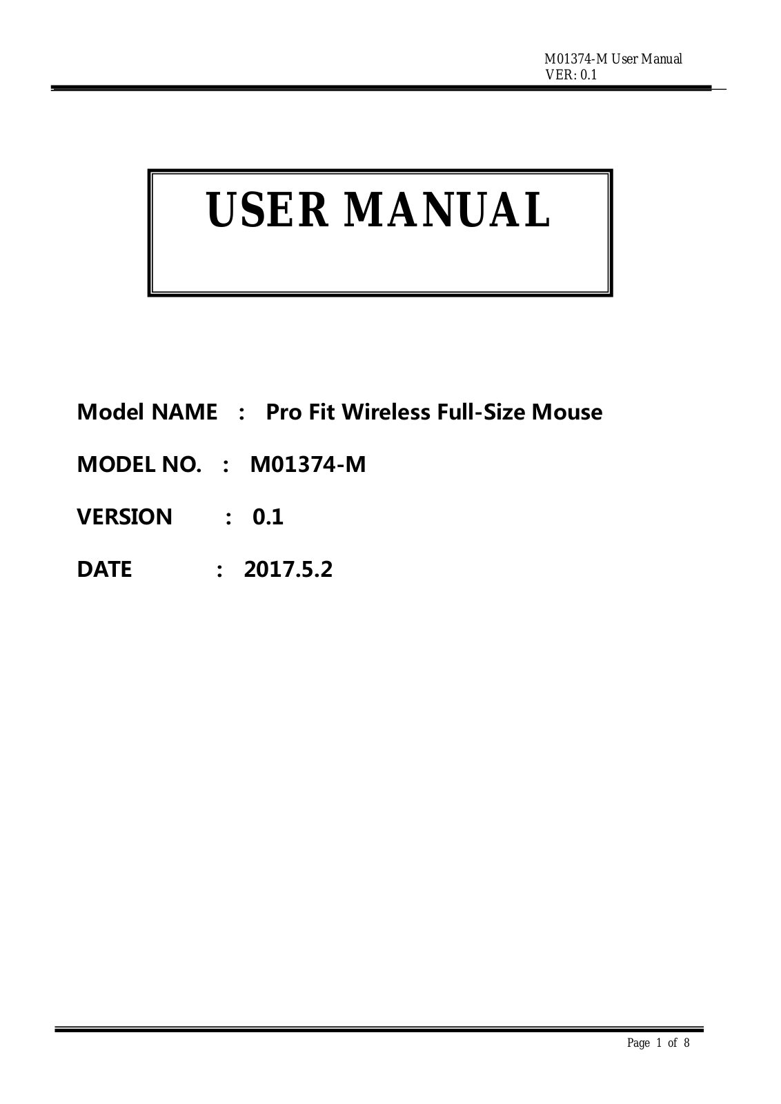 Kensington M01374 M User Manual