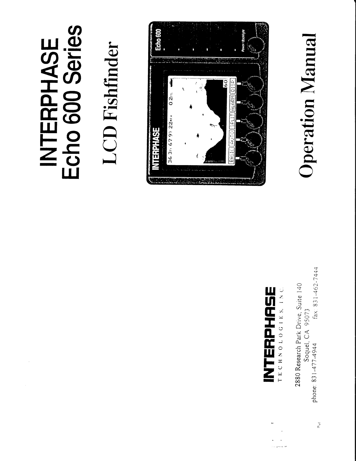 Interphase Echo 600 Operation Manual - ManualMachine.com