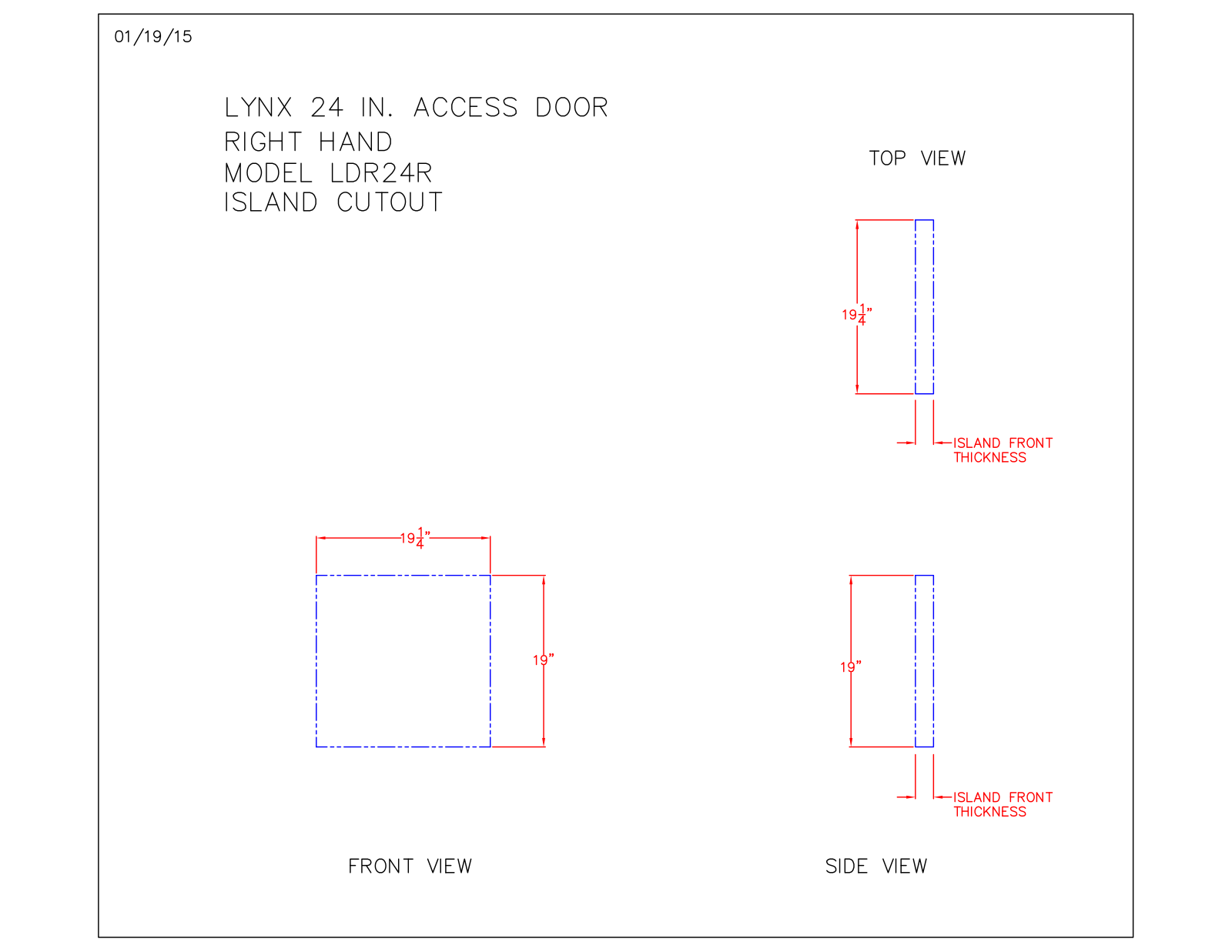 Lynx LDR24R Dimensions Sheet