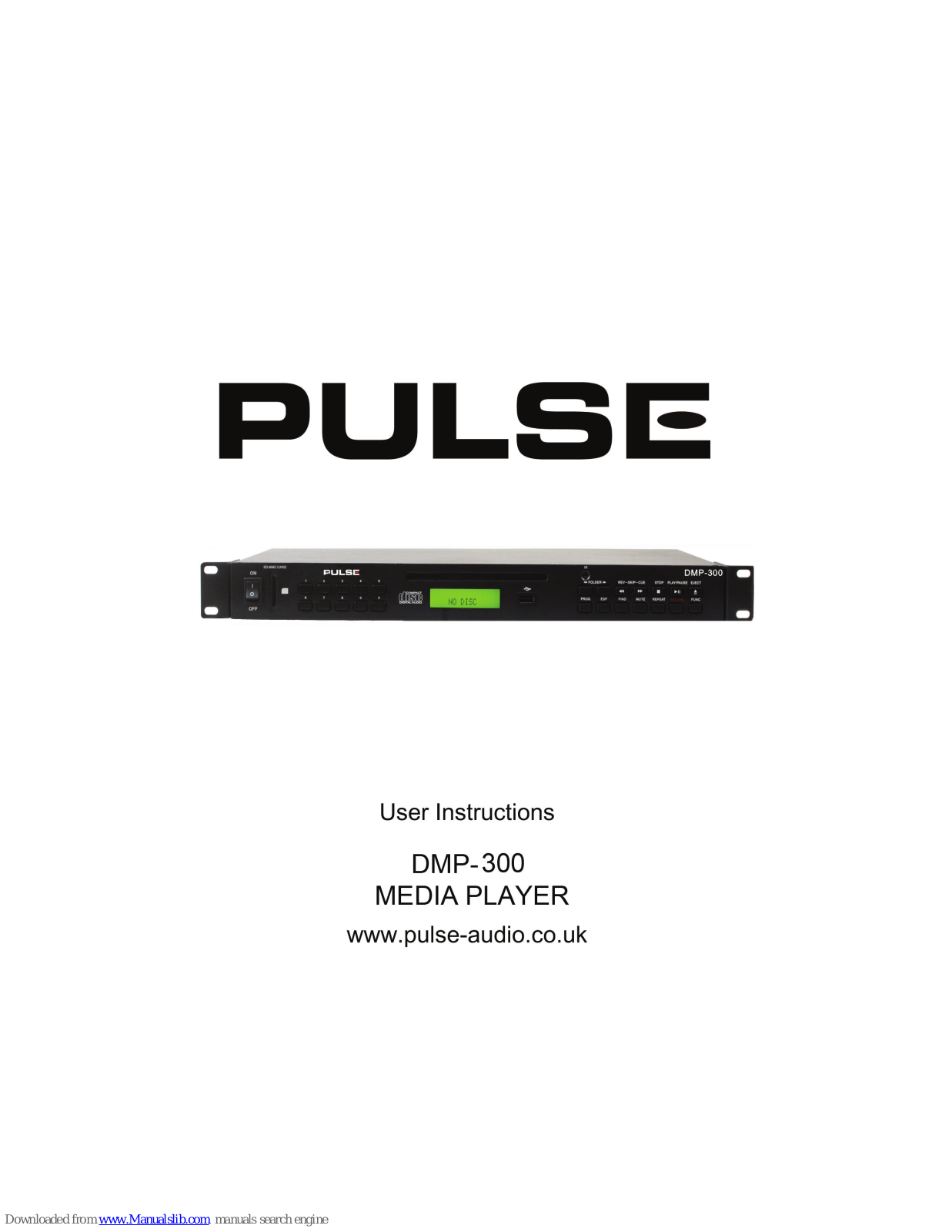 Pulse DMP-300 User Instructions