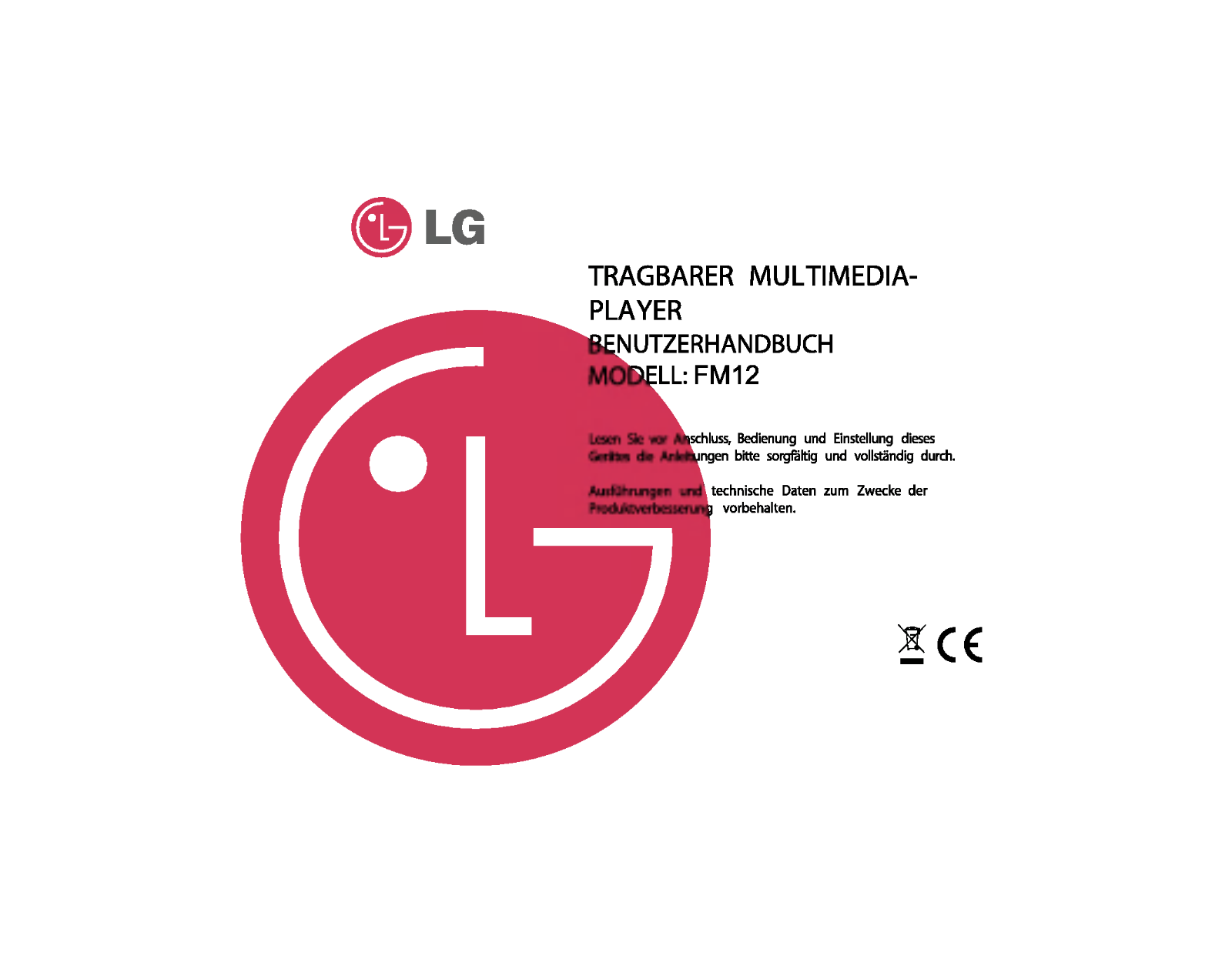 LG MF-FM12E1W Owner’s Manual