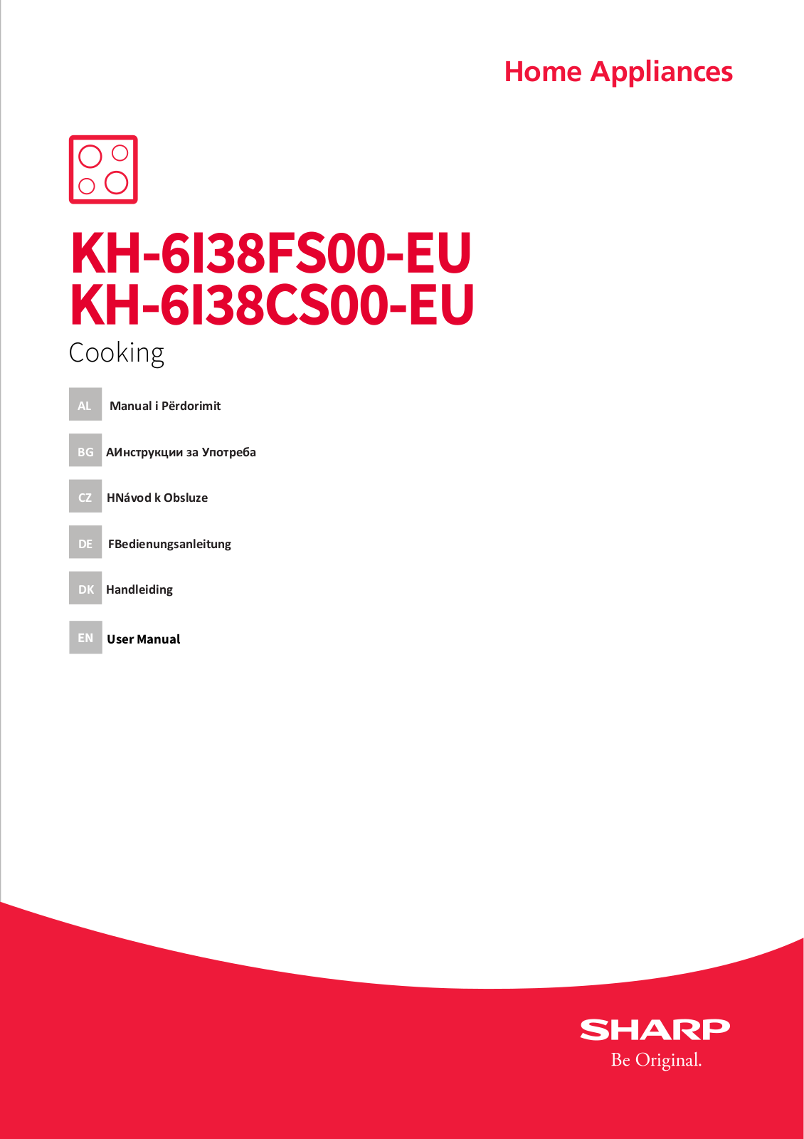 Sharp KH-6138FS00-EU operation manual