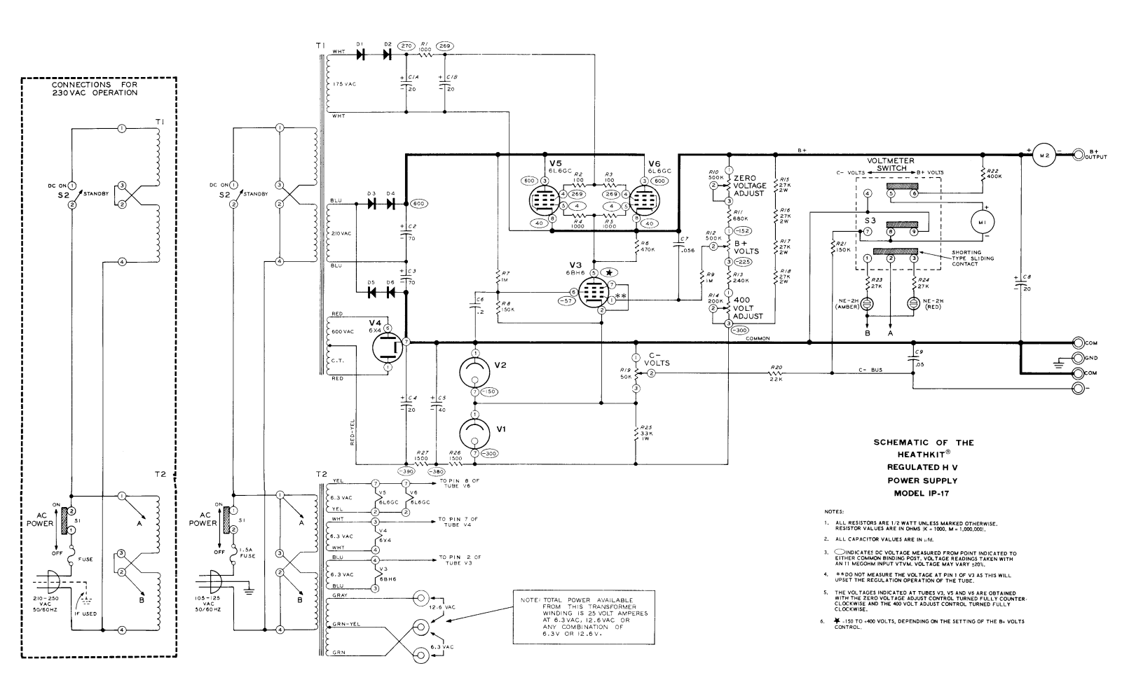 Heath Company IP-17 Schematic