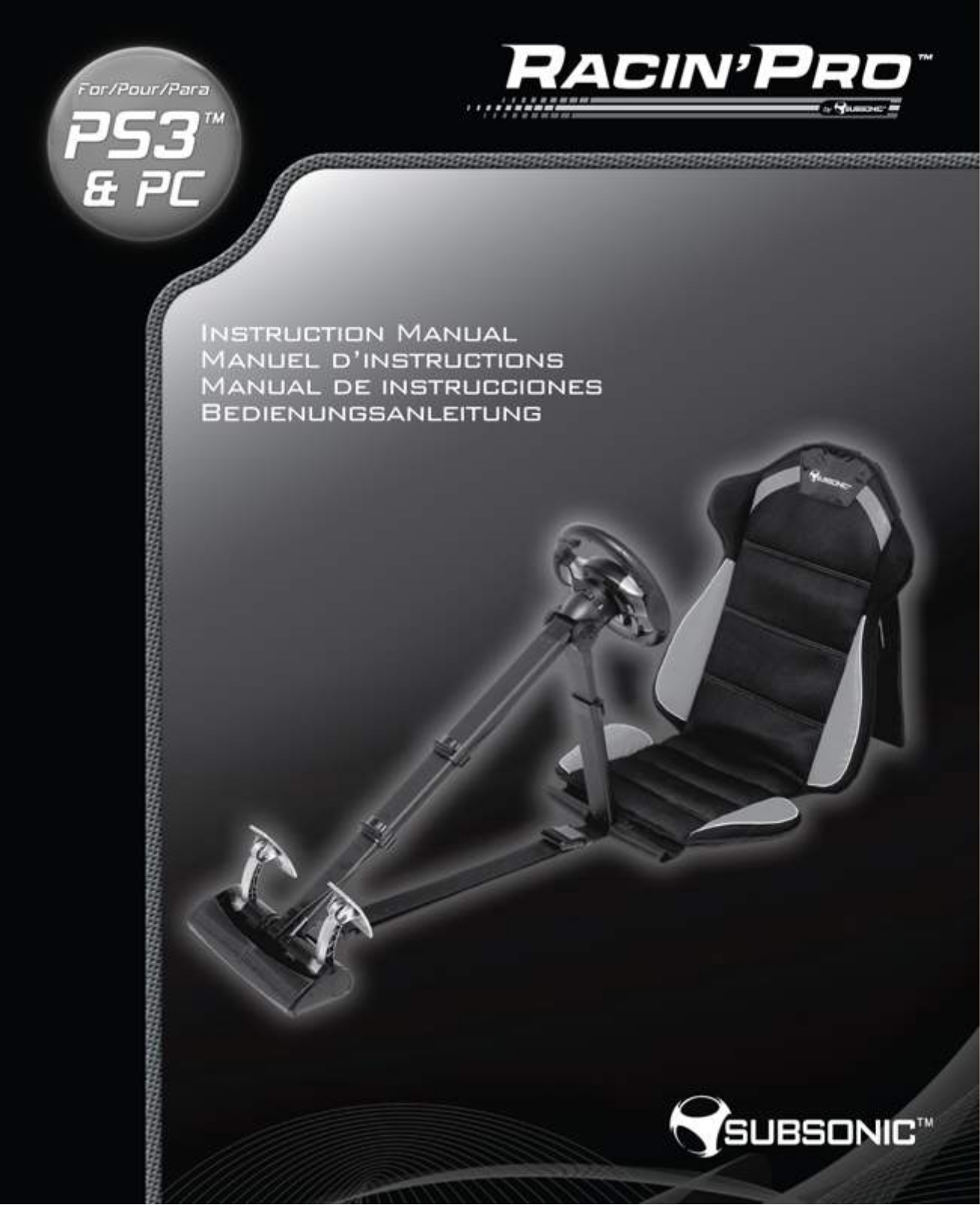 SUBSONIC Racin' Pro User Manual - ManualMachine.com