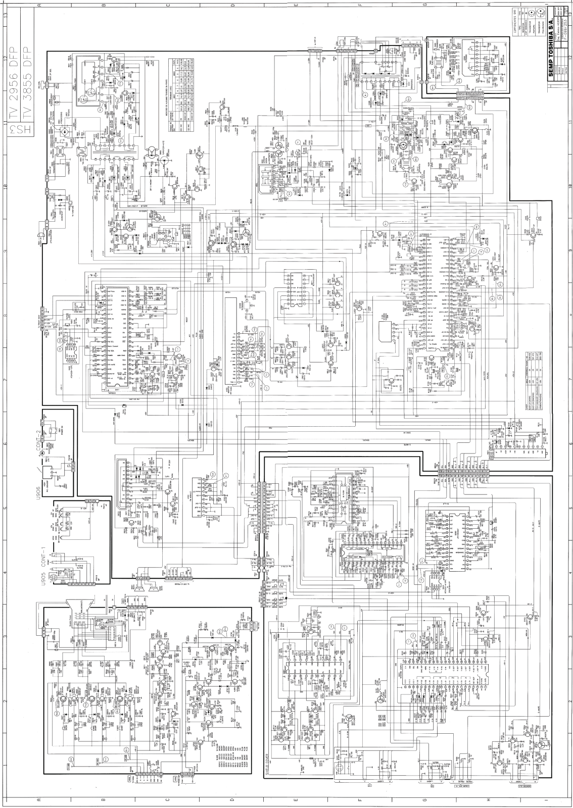 Toshiba TV-2956DFP, TV-3855DFP Schematic