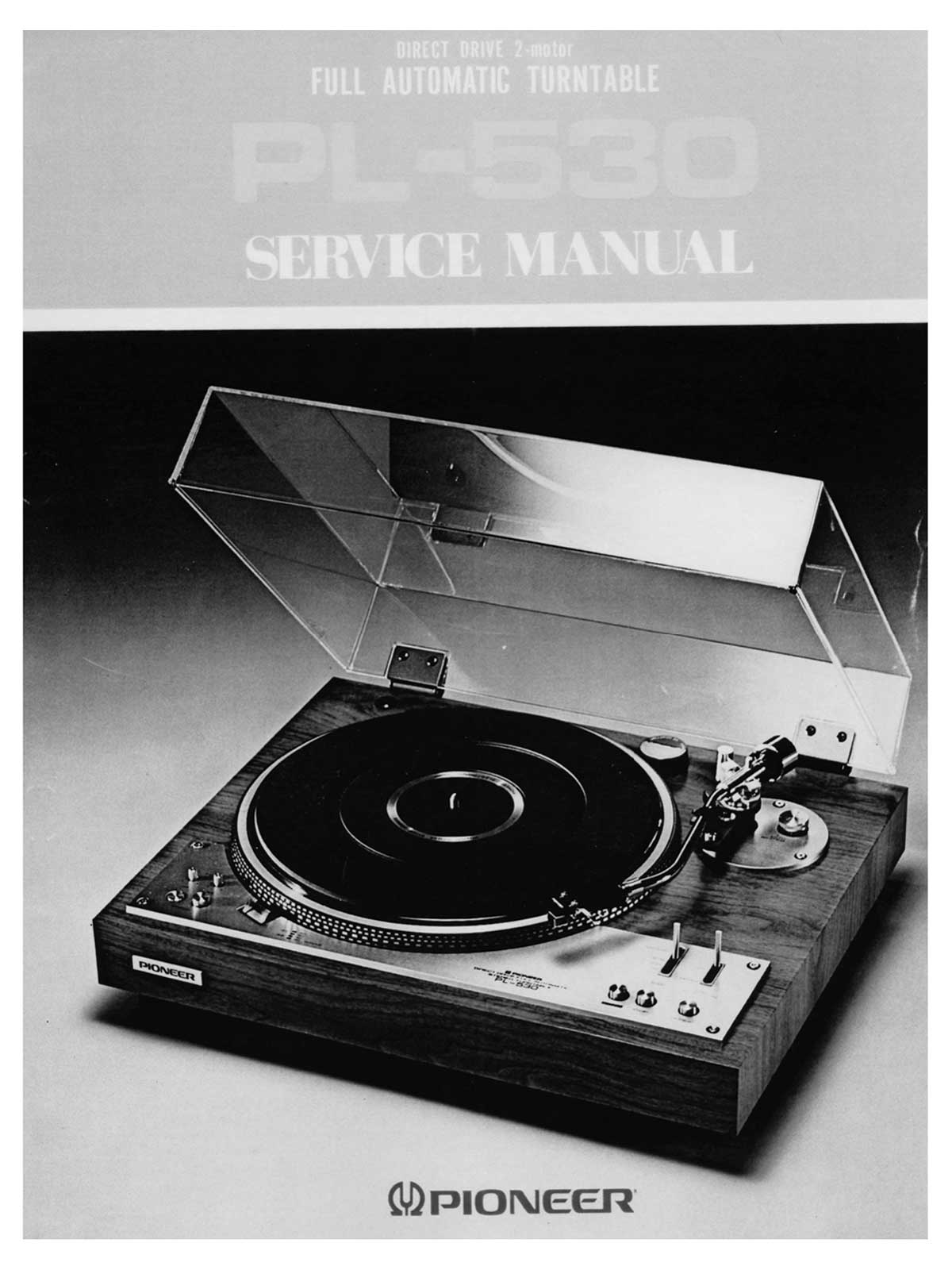 Pioneer PL-530 Service manual