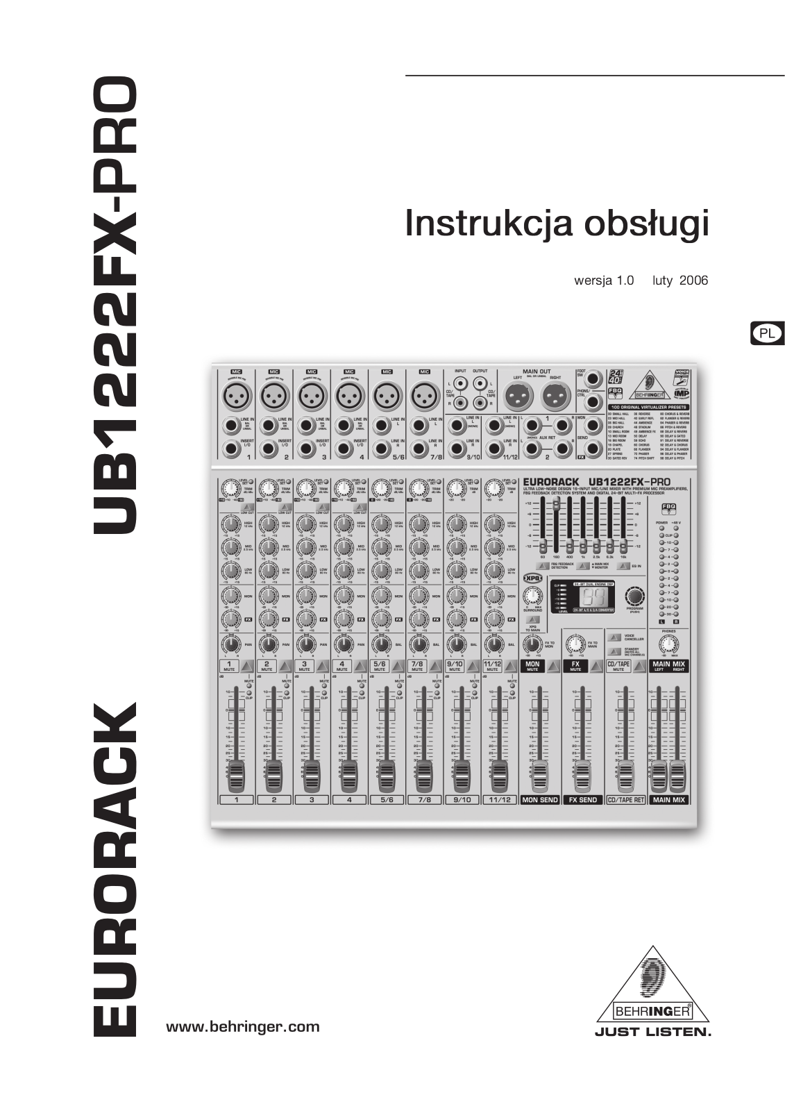 Behringer UB1222FX-PRO User Manual