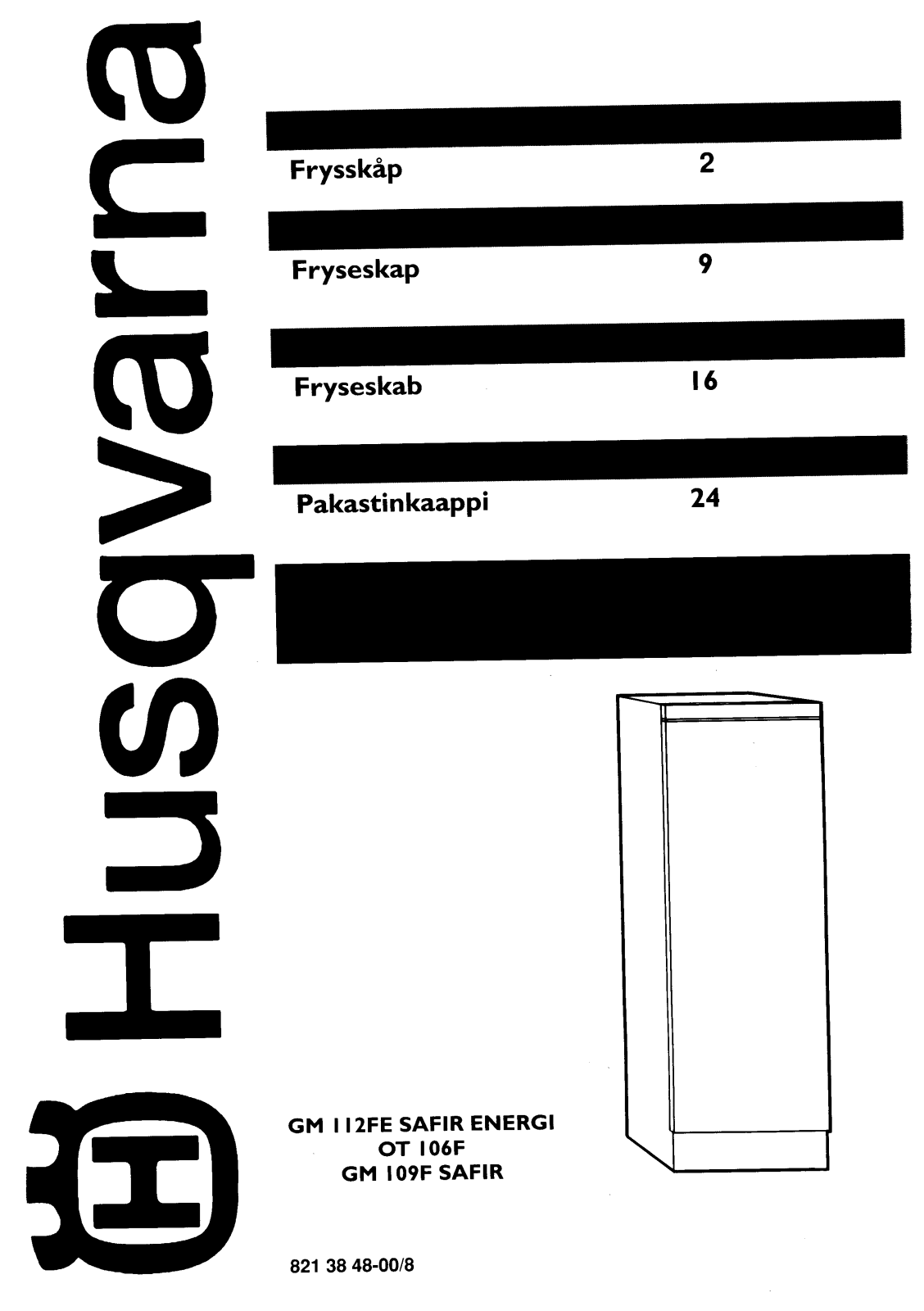 Husqvarna GM112FE, GM109F, QT106F User Manual