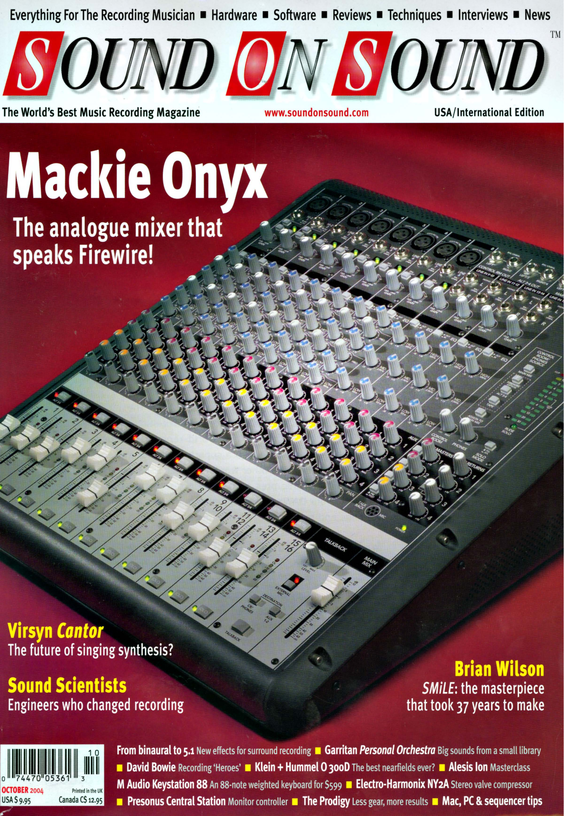 Mackie Onyx Analogue Mixer User Manual