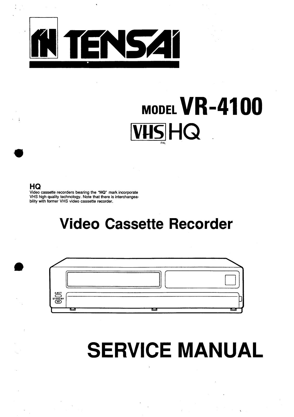 Tensai VR-4100-SM Schematic