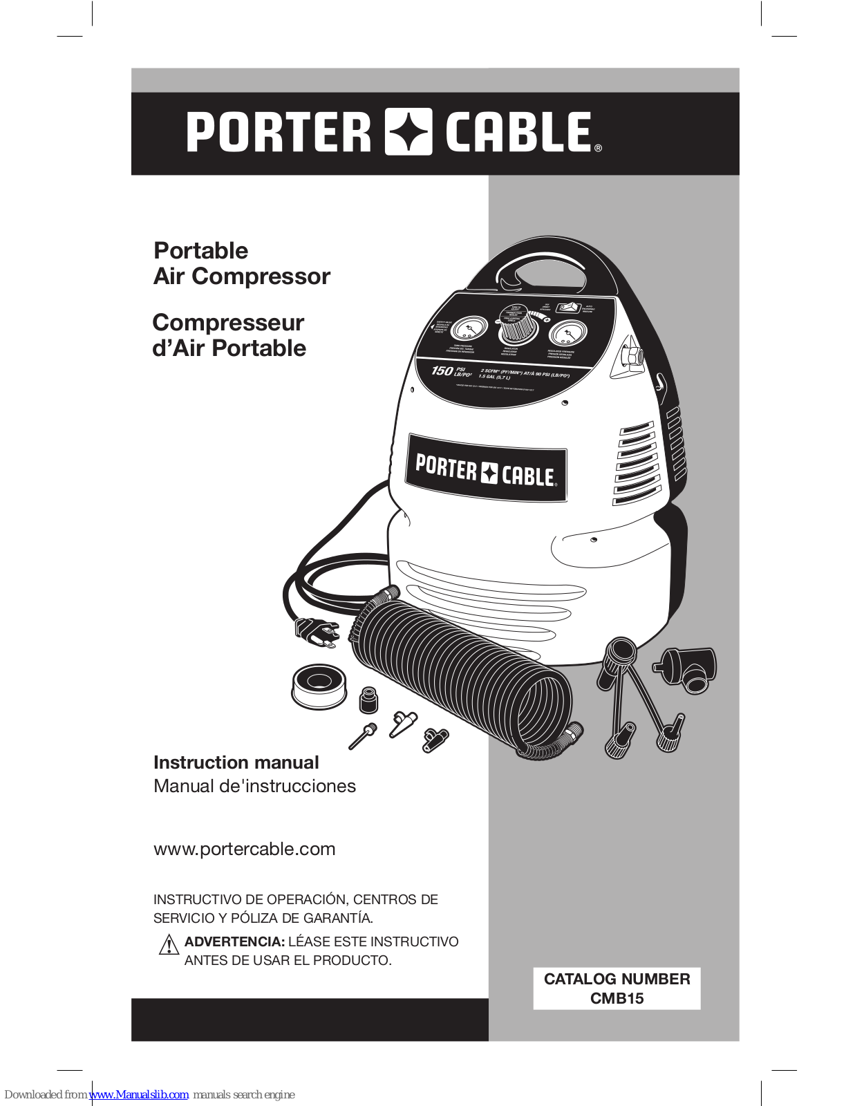 Porter-Cable CMB15-B3, CMB15 Instruction Manual