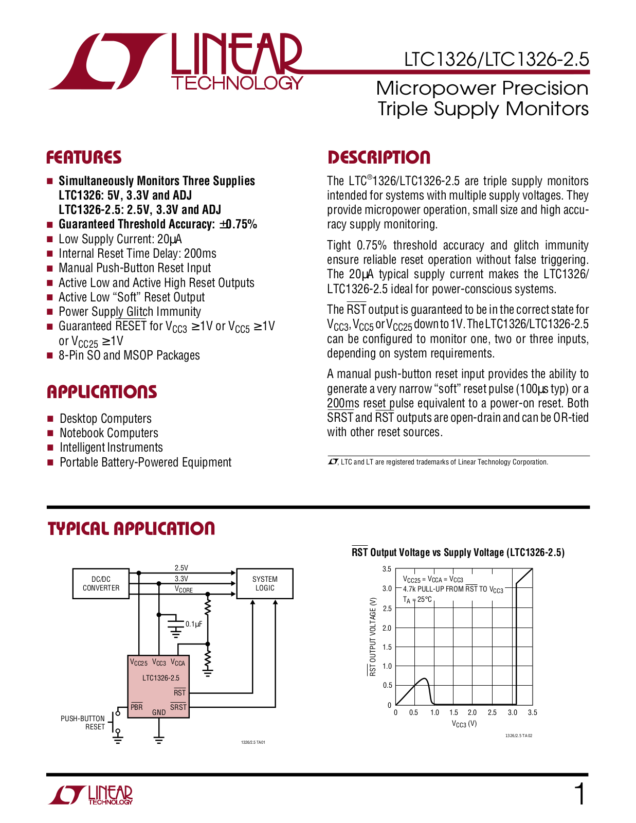 Linear Technology LTC1326, LTC1326-2.5 Datasheet