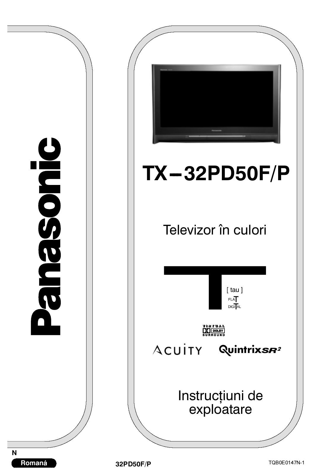 PANASONIC TX-32PD50FP User Manual
