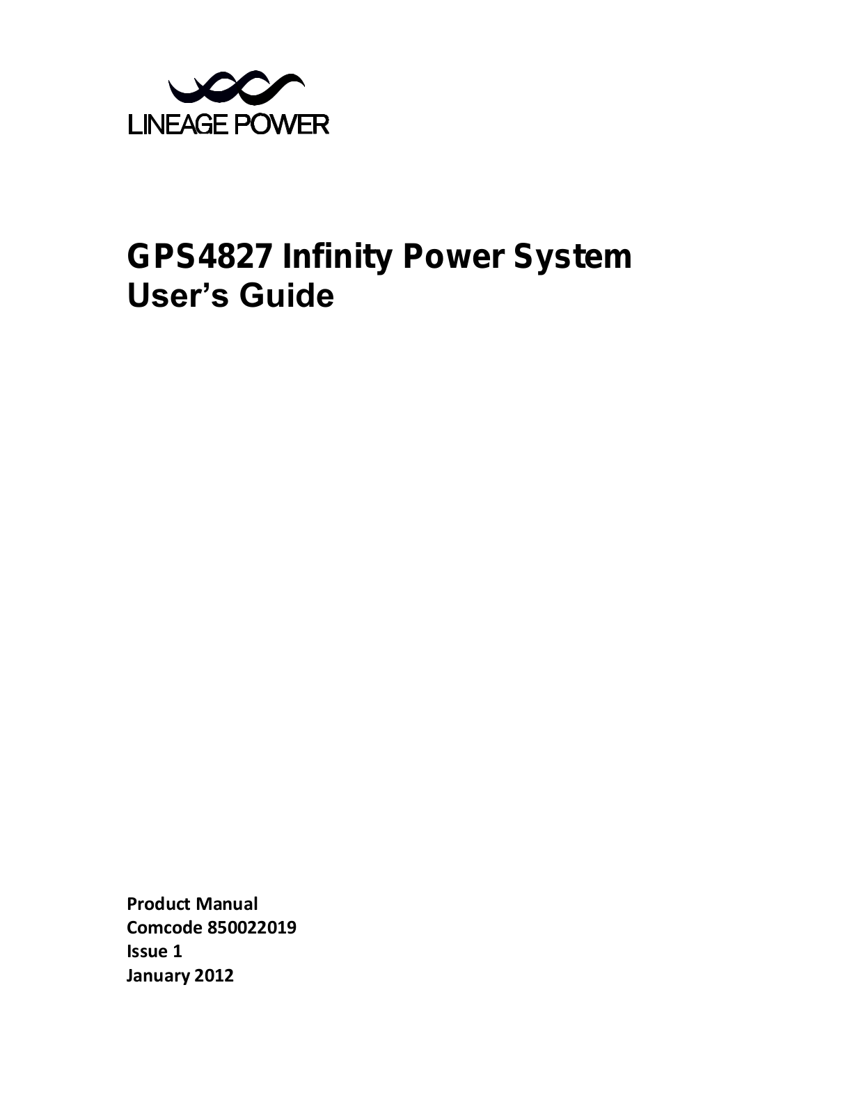 GE Industrial Solutions GPS4827 User Manual