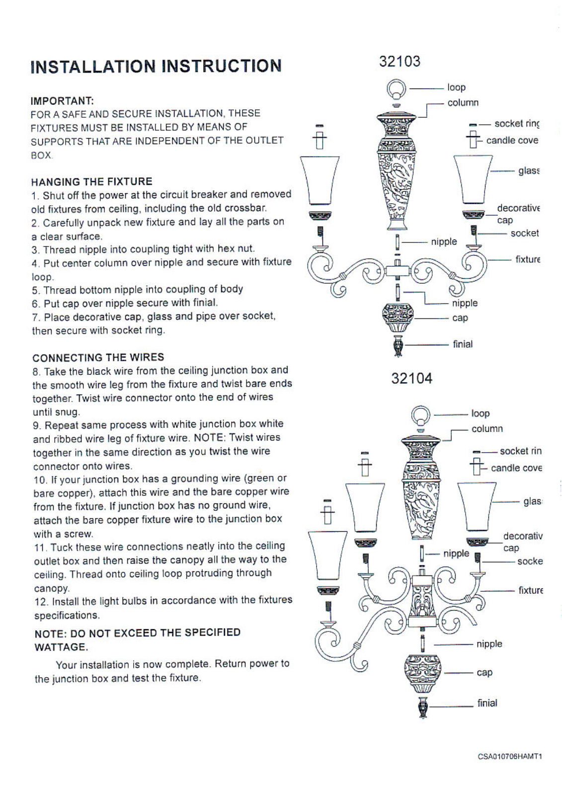 Triarch 32103, 32104 User Manual