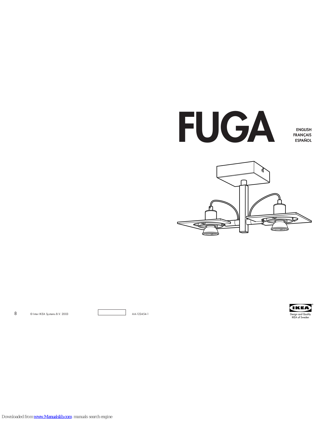 IKEA FUGA AA-122454-1, FUGA Assembly Instructions Manual