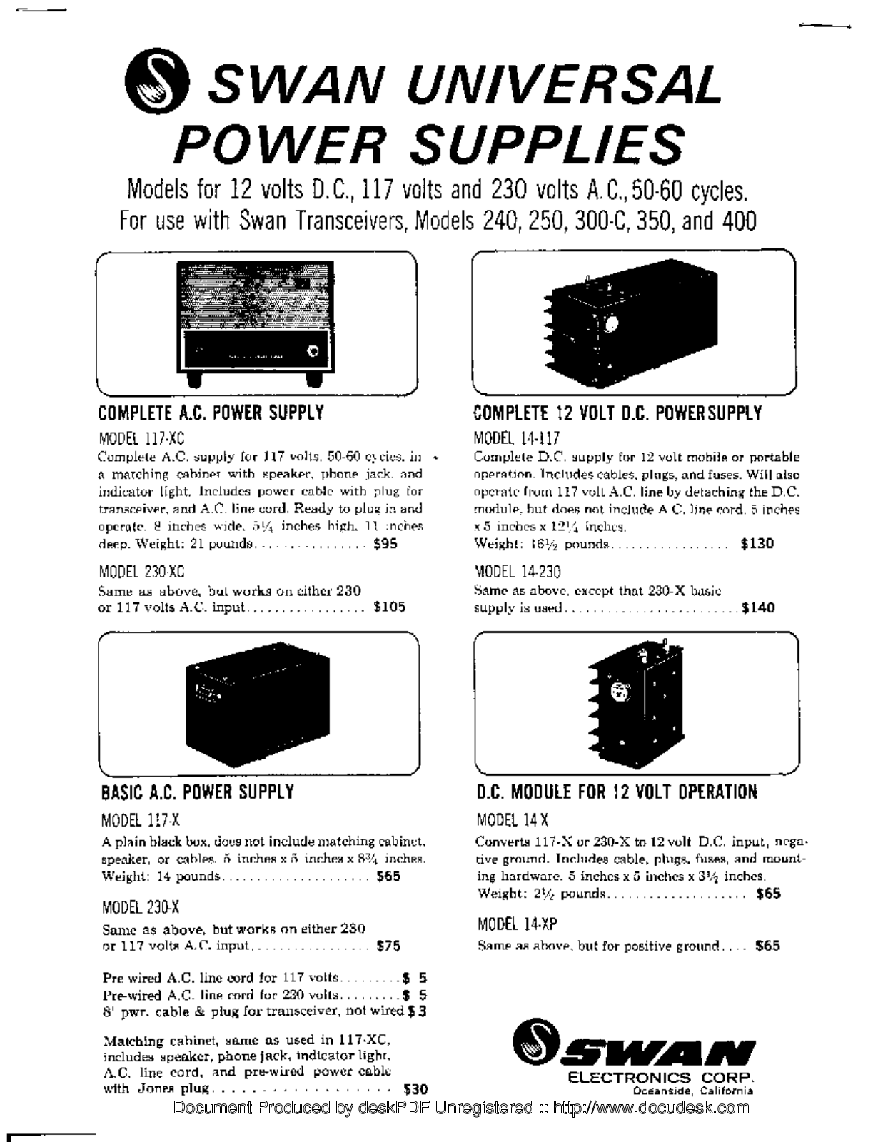 Swan power supply SCHEMATIC (PAGE 1)