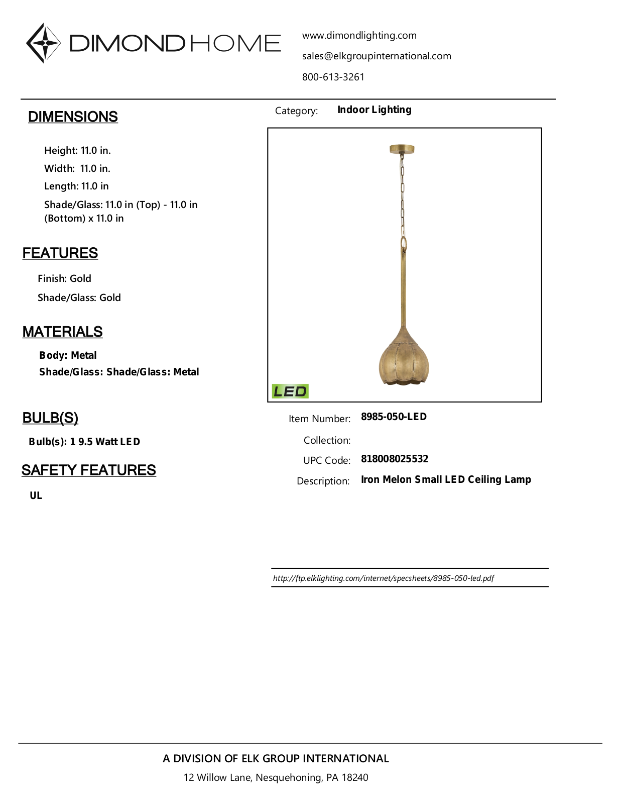 ELK Home 8985050LED User Manual