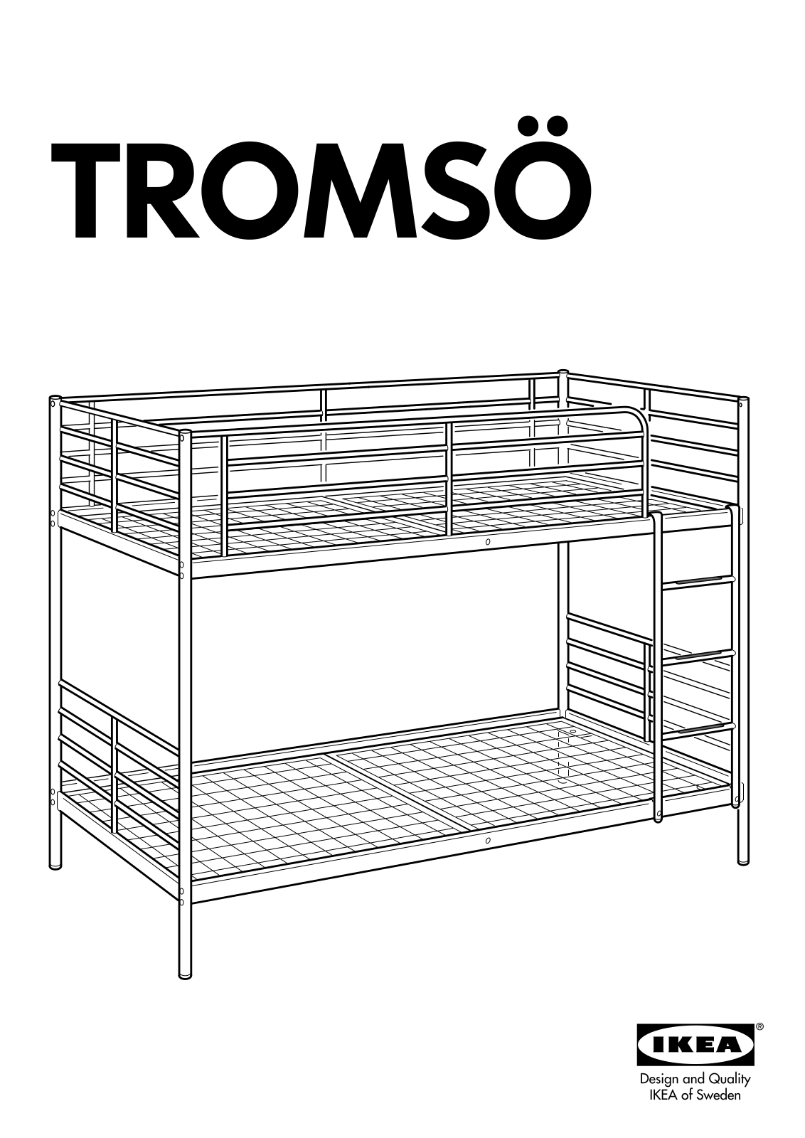 IKEA TROMSÃ BUNK BEDFRAME TWIN Assembly Instruction