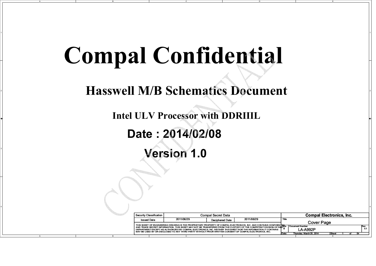 COMPAL LA-A992P Schematic