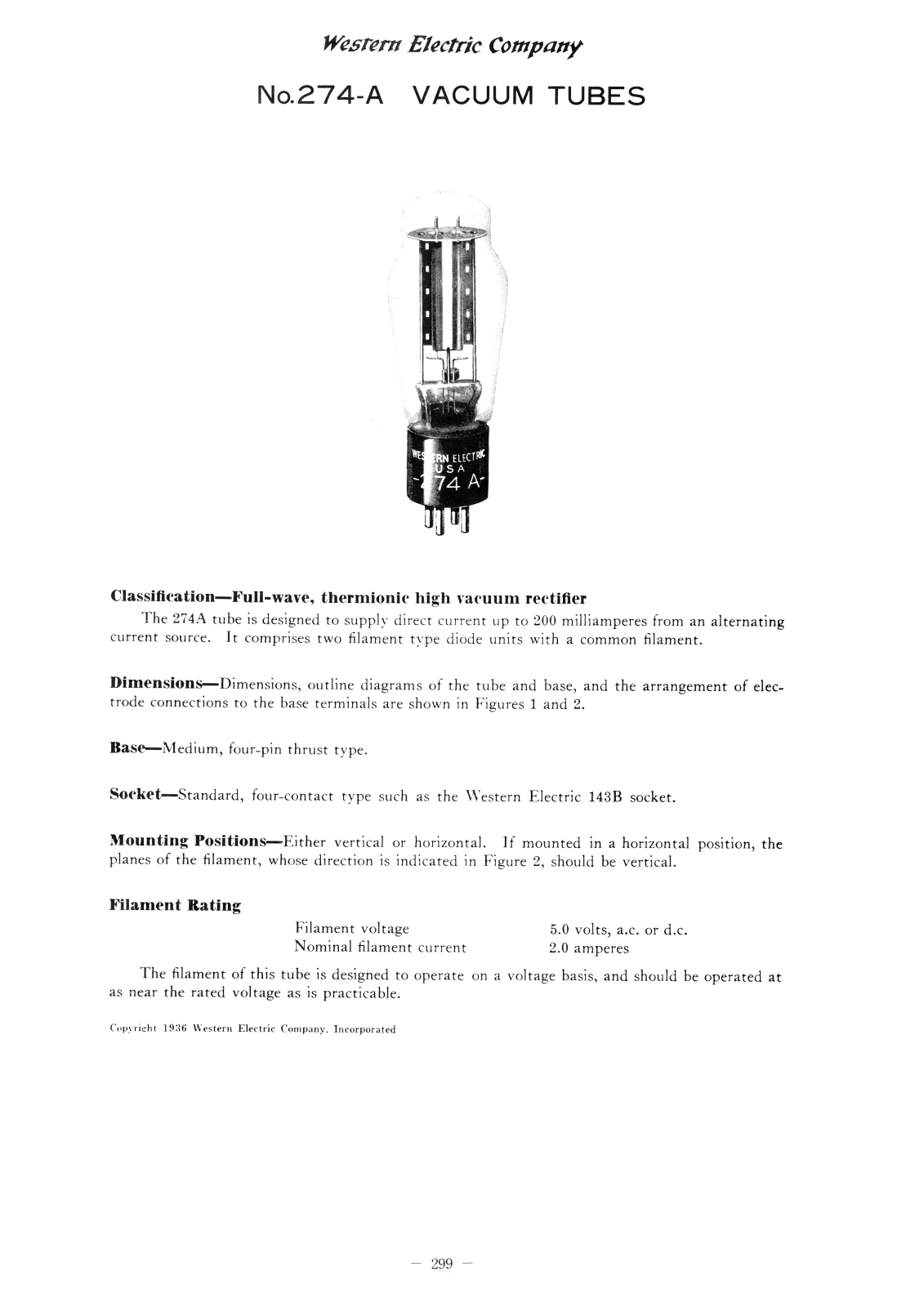 Western Electric 274-A Schematic