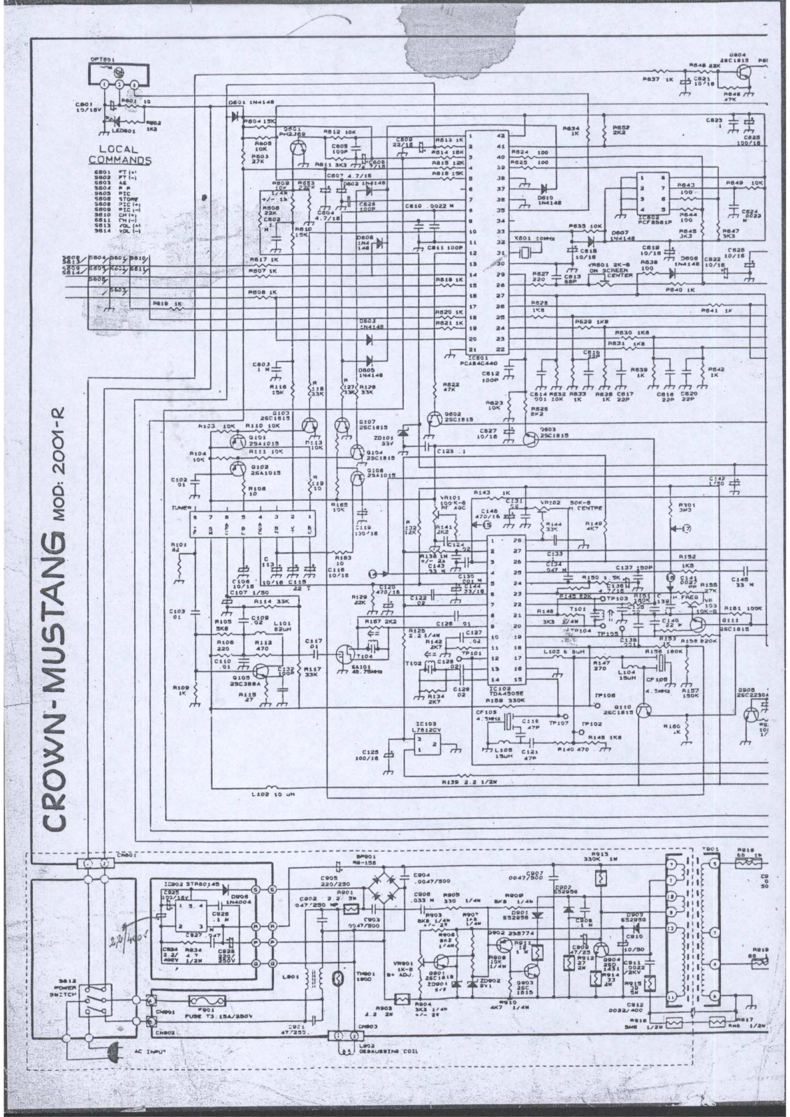 Crown Mustang CT2001-R Schematic