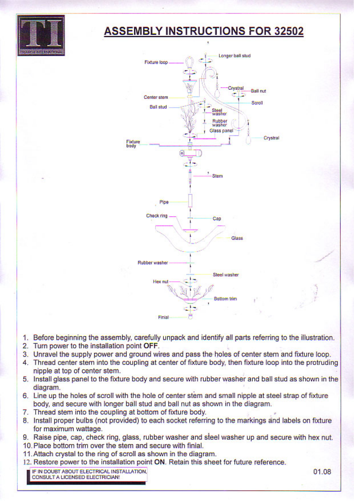 Triarch 32502 User Manual