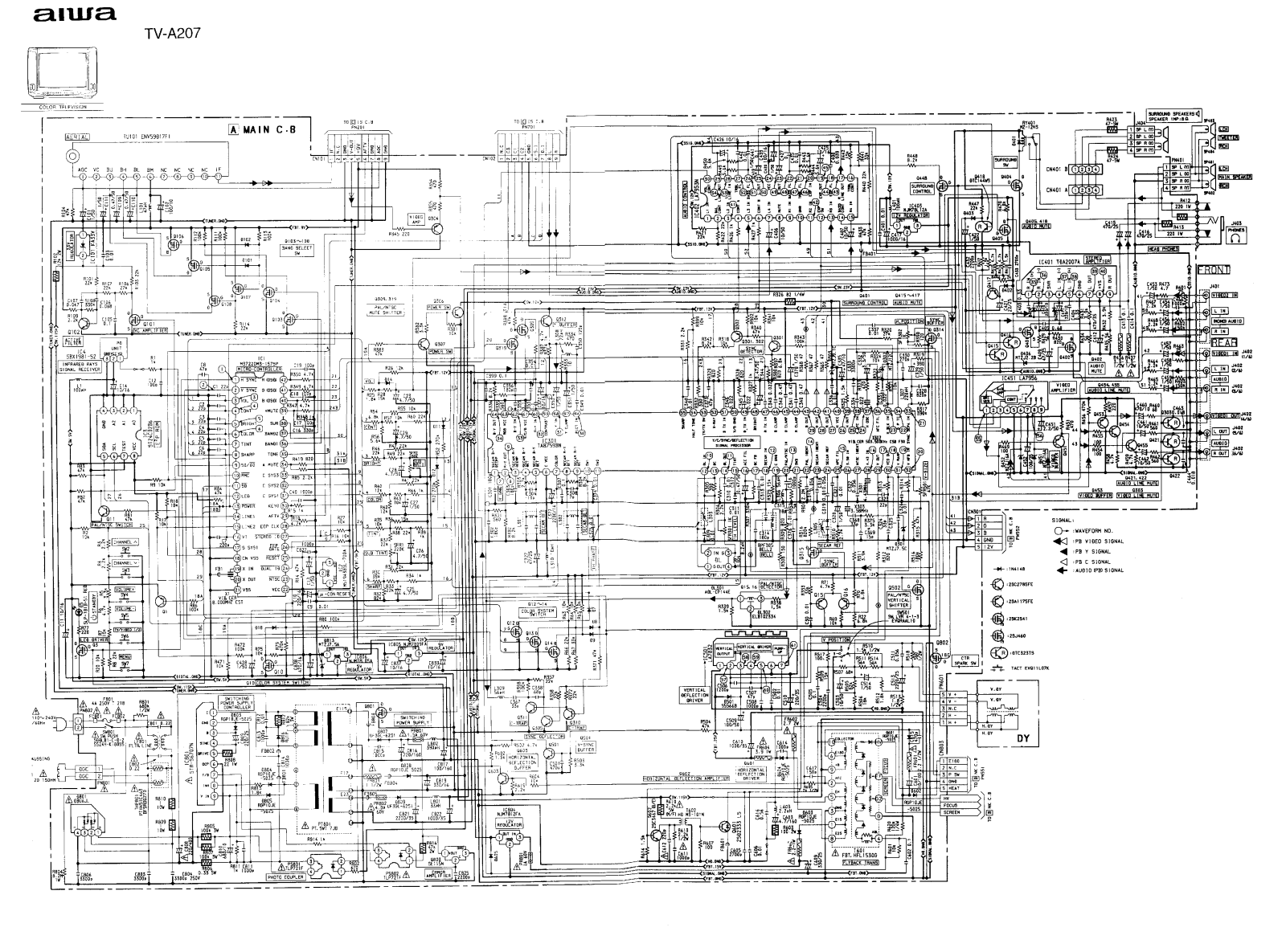 Aiwa tv a207 schematic