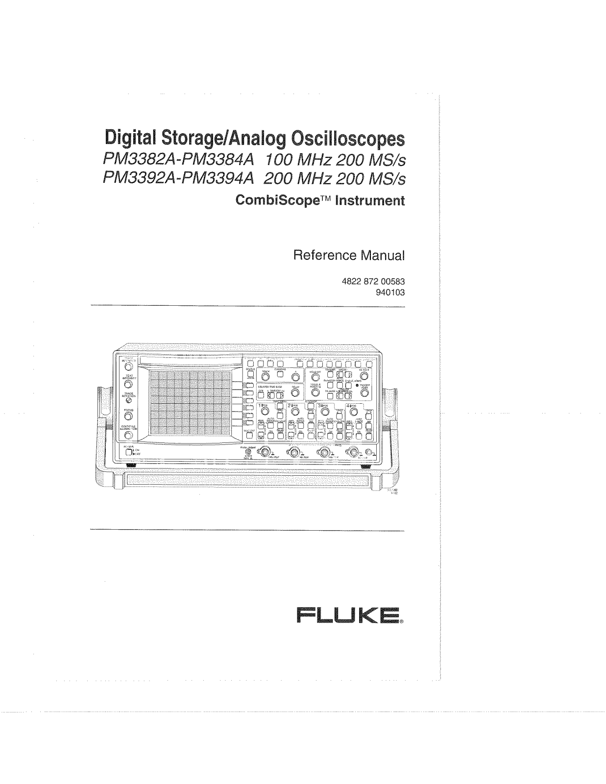 Fluke PM3394A, PM3392A, PM3384A, PM3382A User Manual