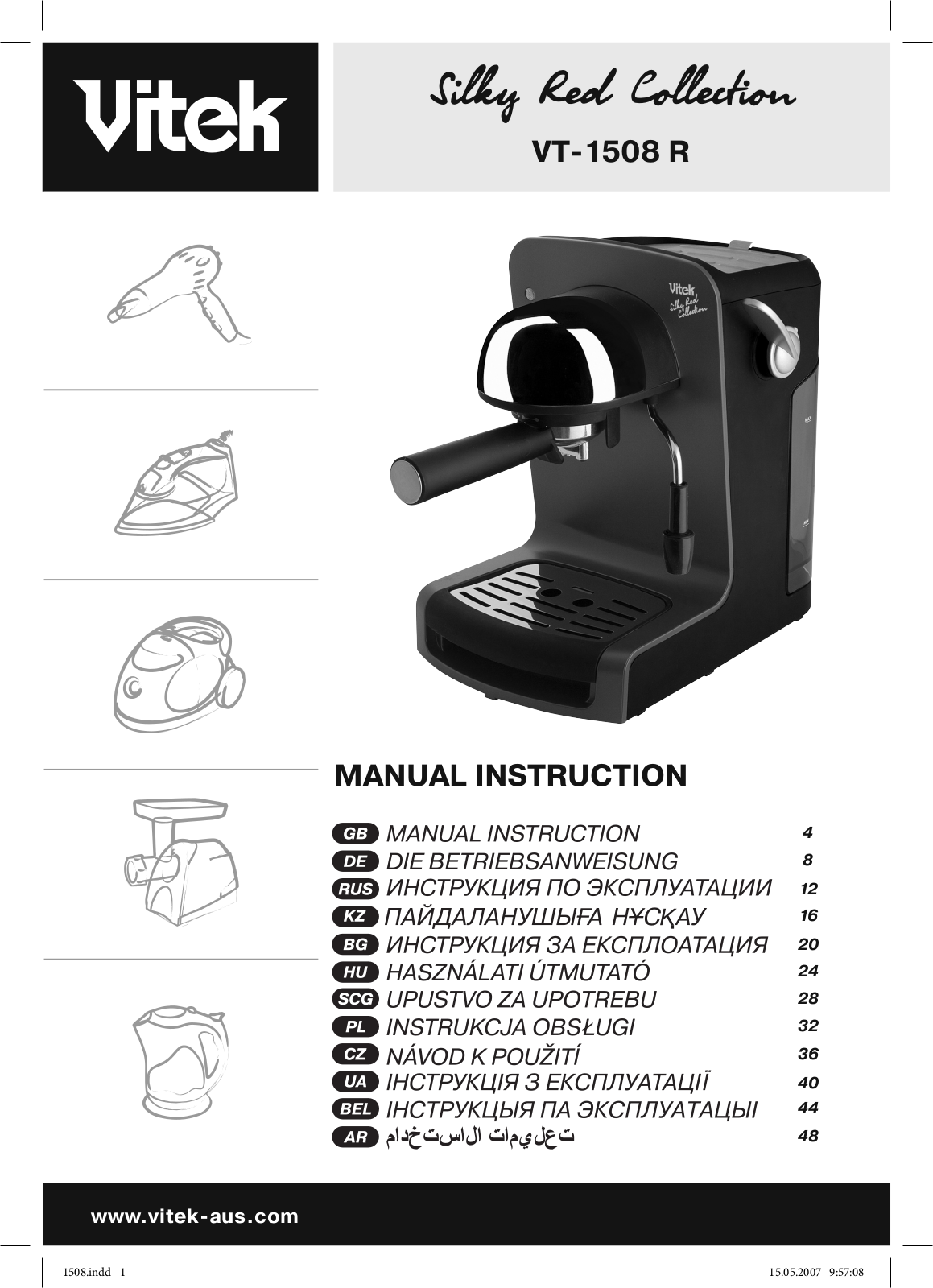 Vitek VT-1508 R User Manual