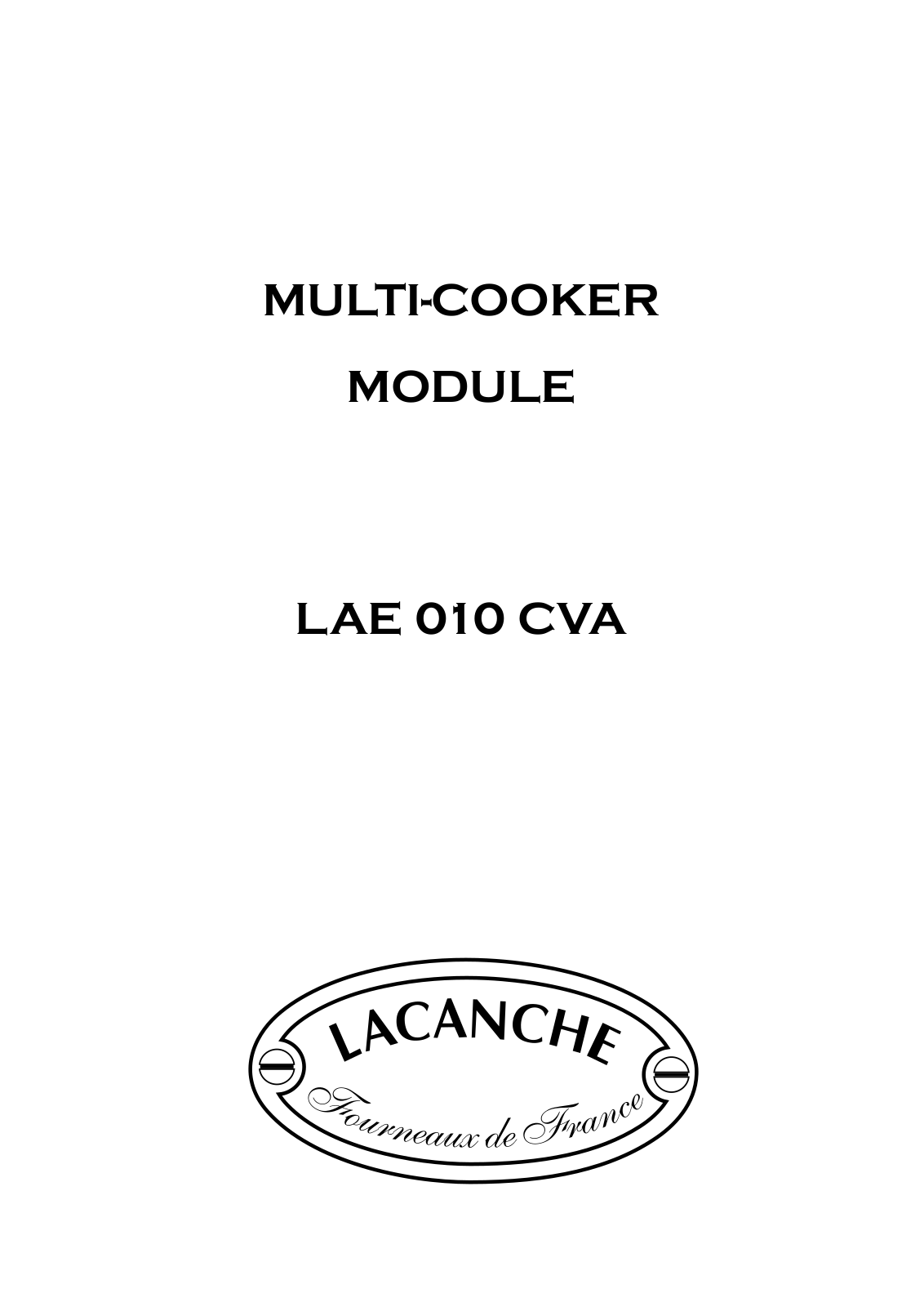 Lacanche LAE 010 CVA User Manual