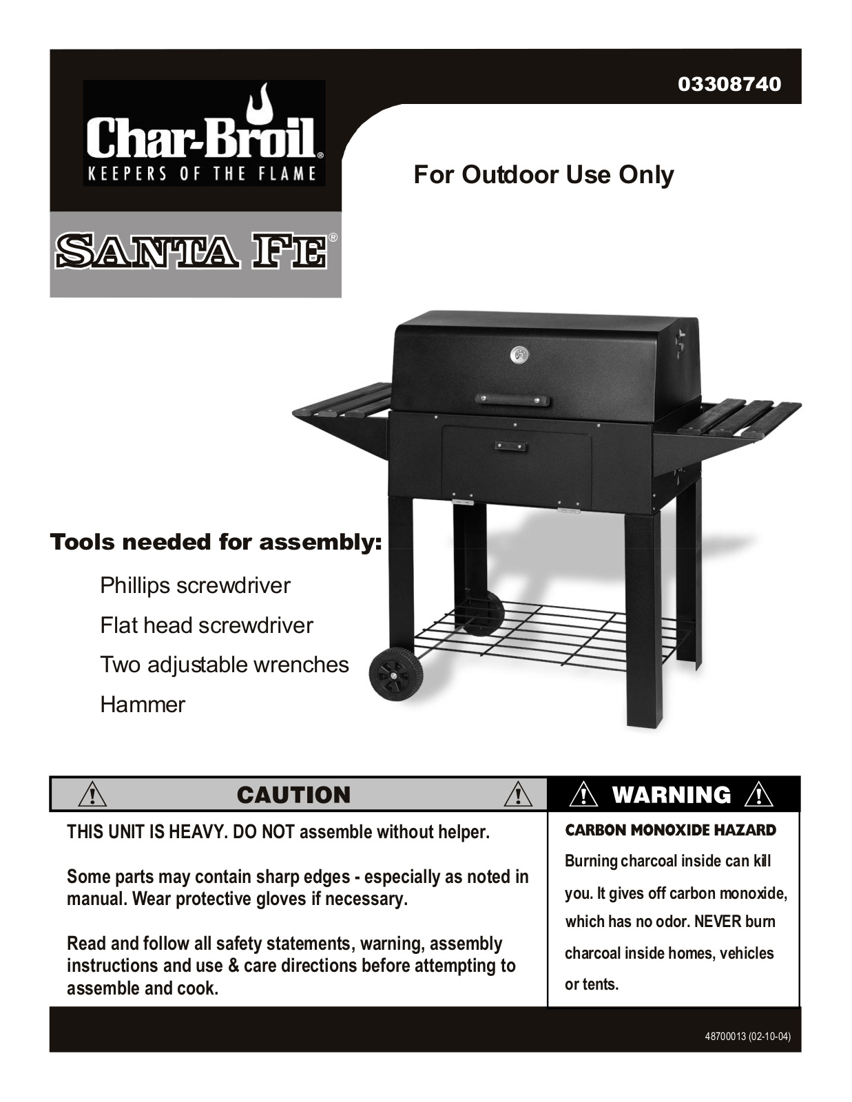 Charbroil 03308740 Owner's Manual