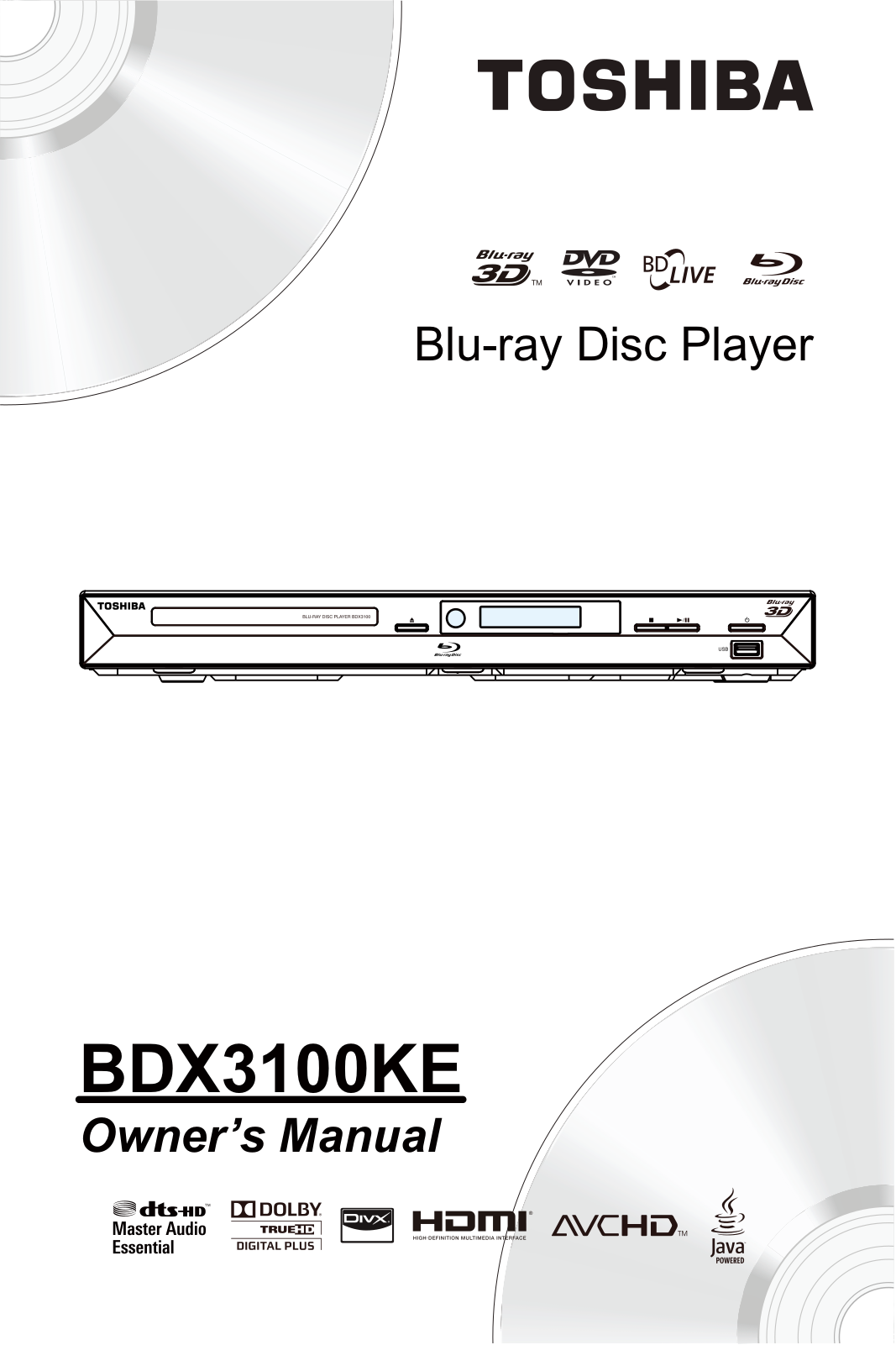 Toshiba BDX3100KE User Manual