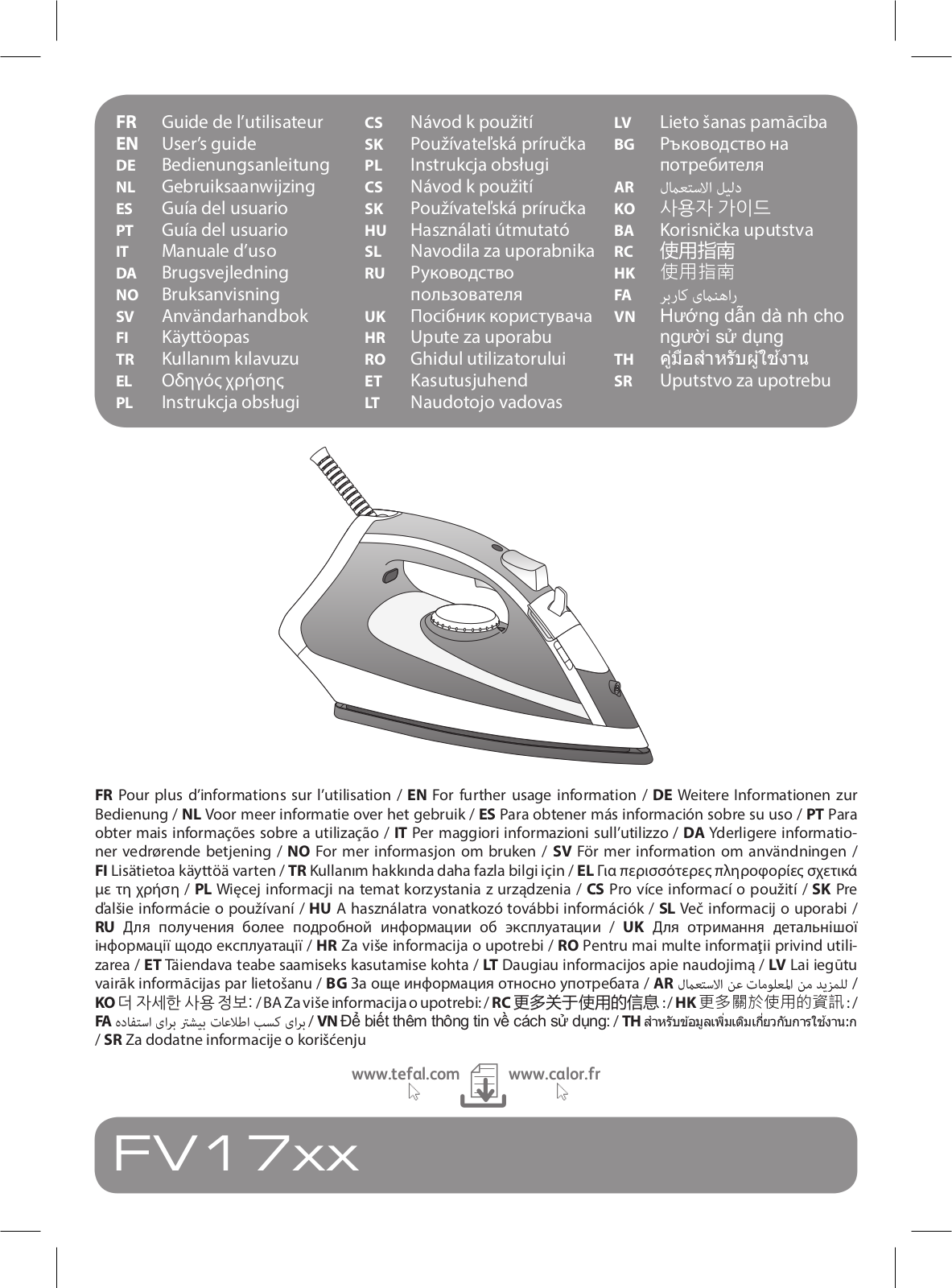 Tefal FV1711 User Manual