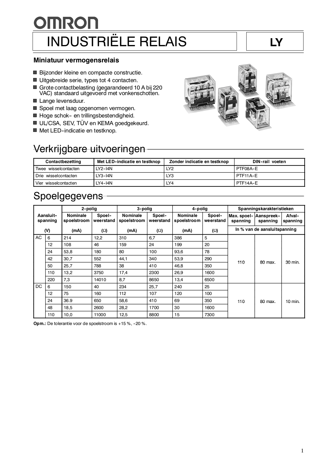 Omron LY DATASHEET