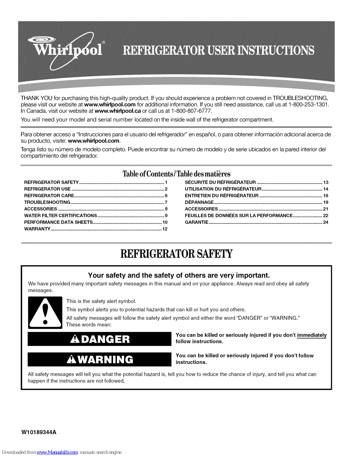 Whirlpool GC3SHAXVB User Instructions - ManualMachine.com