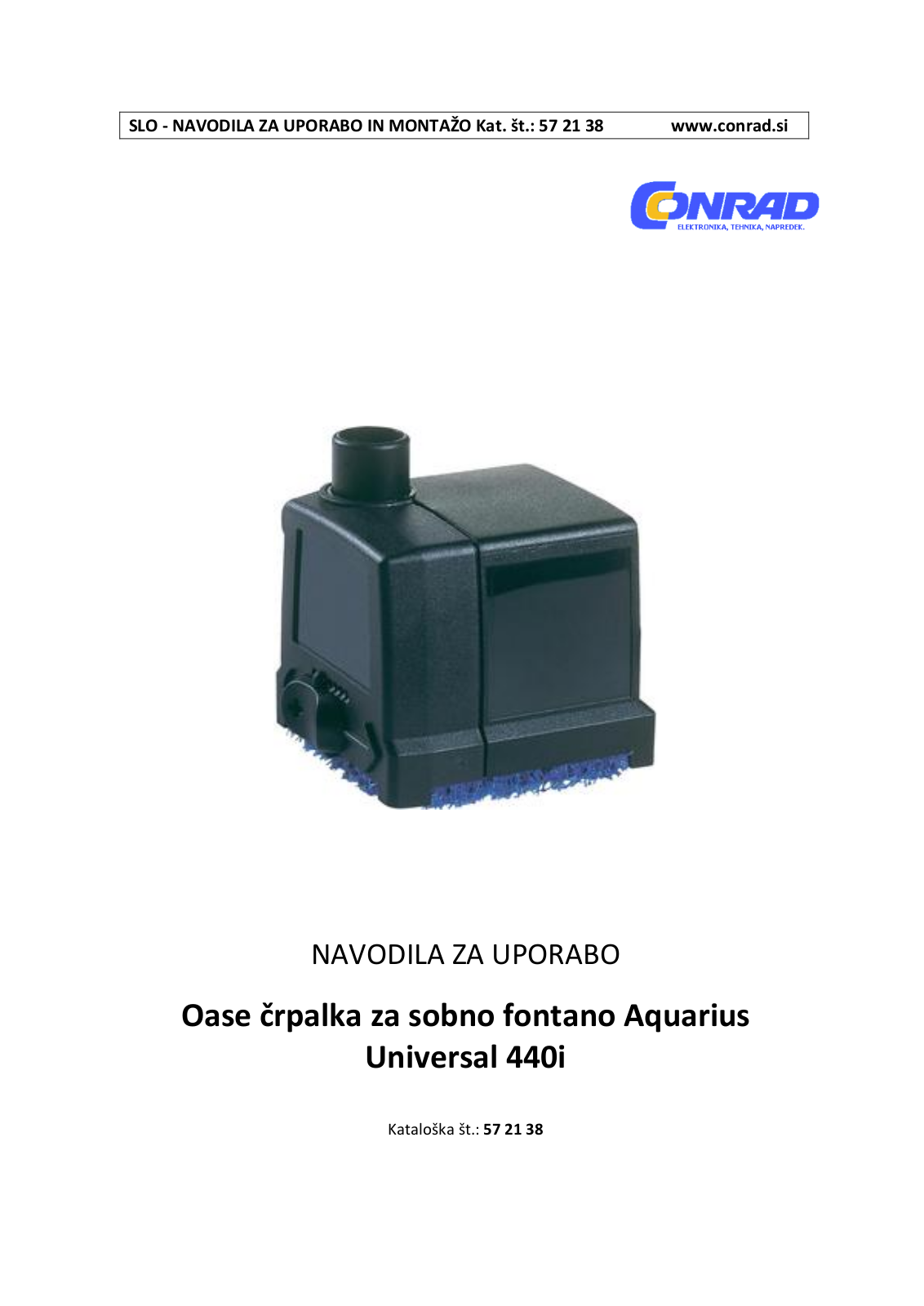 Oase Aquarius Universal 440i User guide