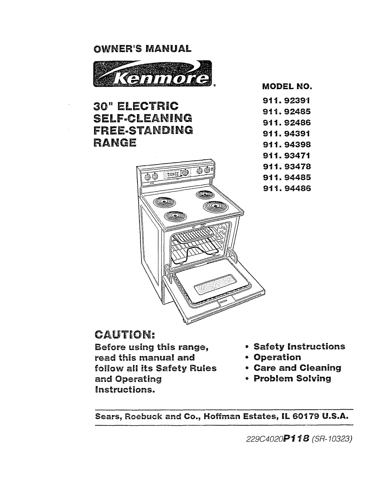 Kenmore 911.94486 User Manual - ManualMachine.com