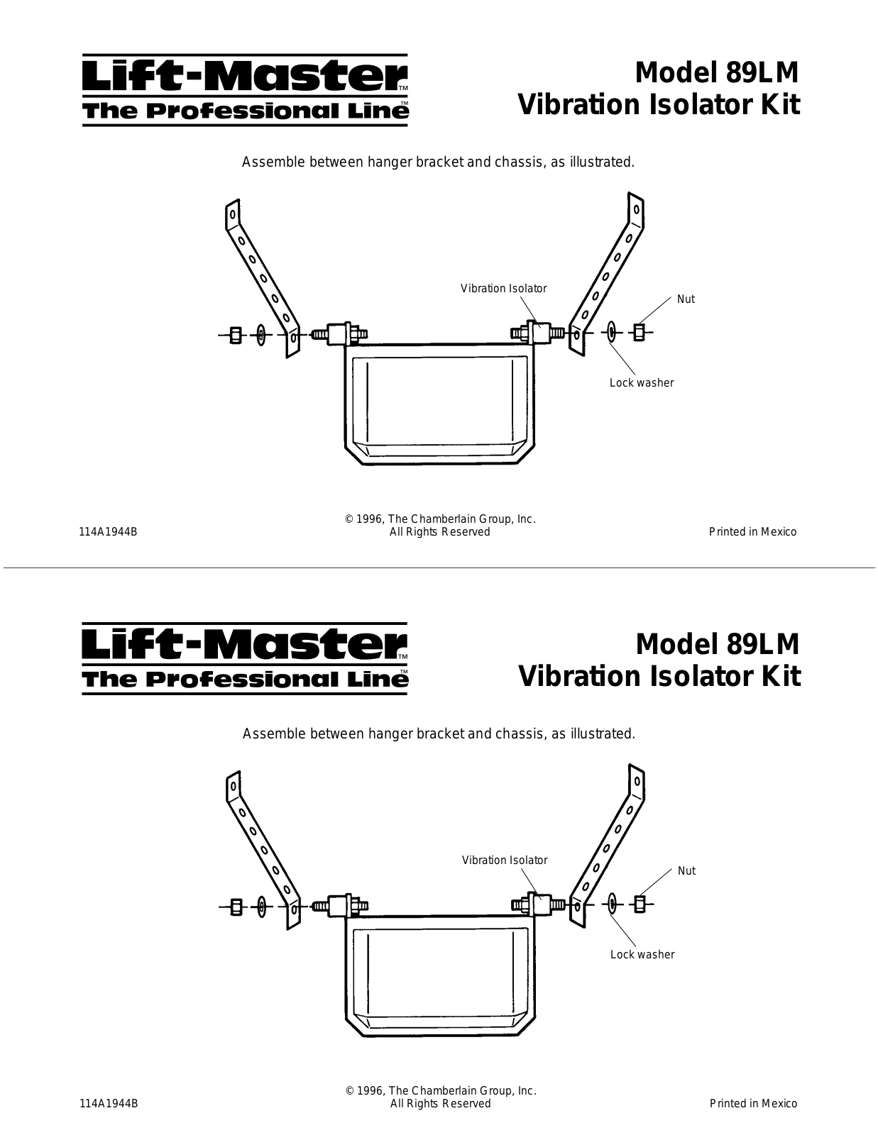 Chamberlain 89LM User Manual