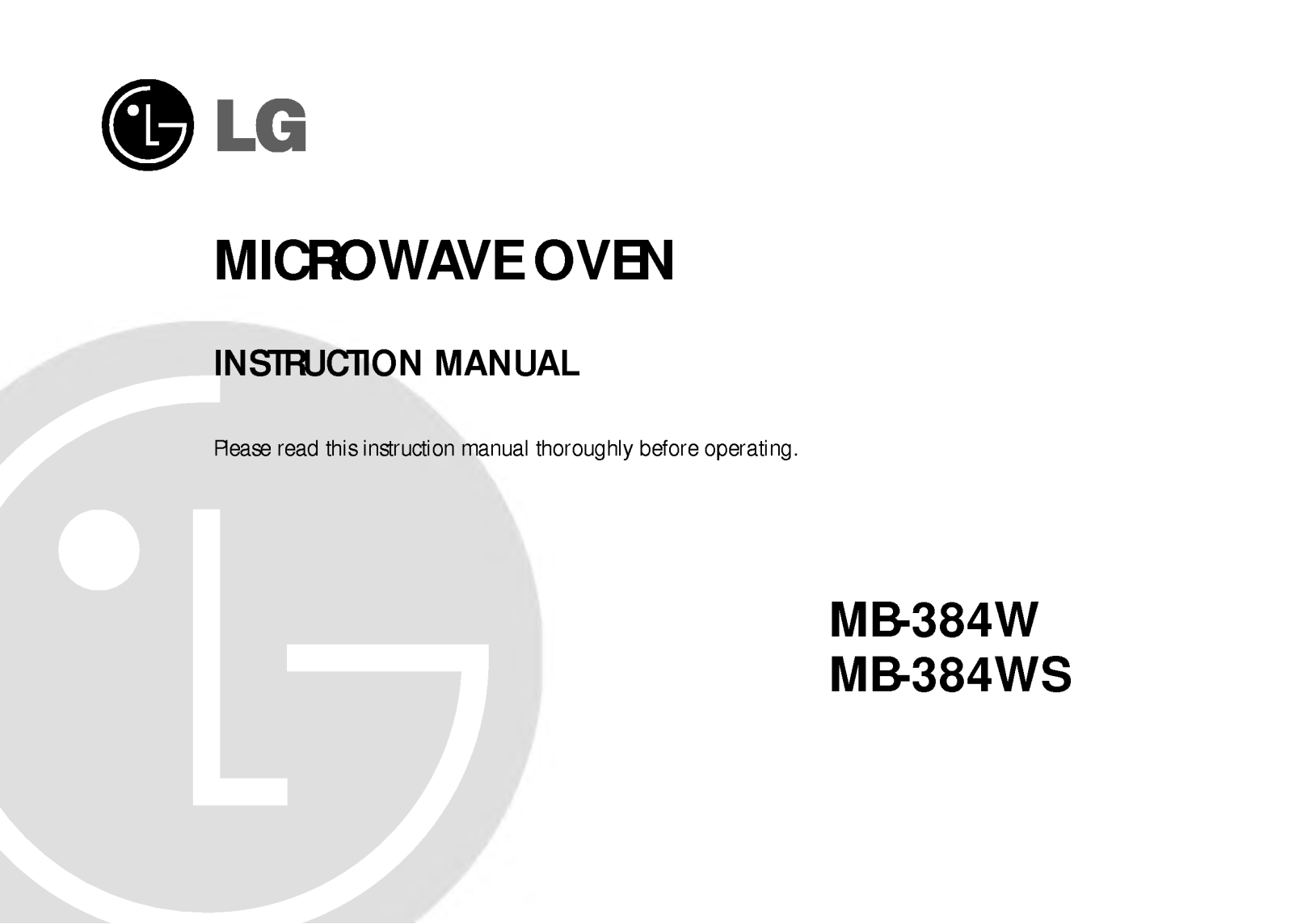 LG MB-384WS User Manual