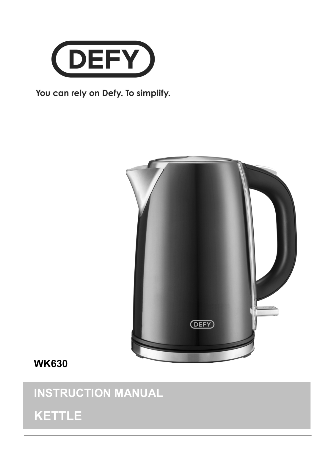 Defy WK630 User Manual