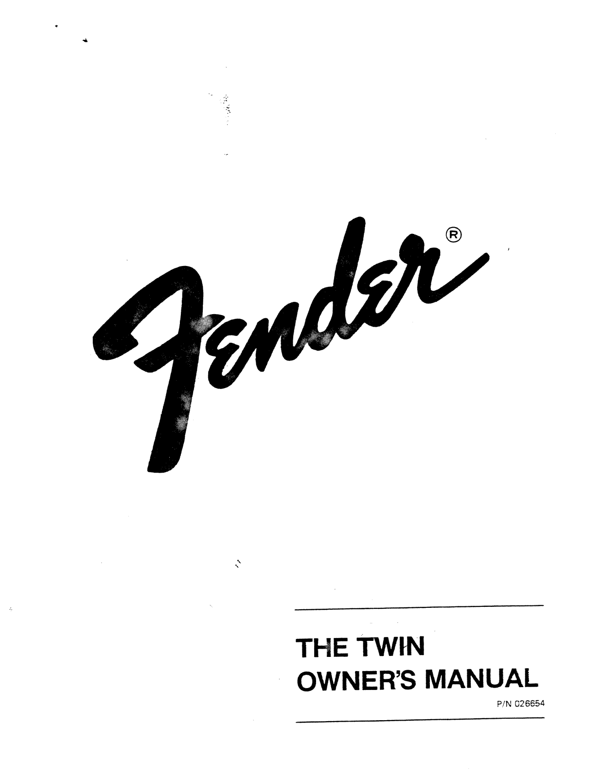 Fender The-Twin Operation Manual