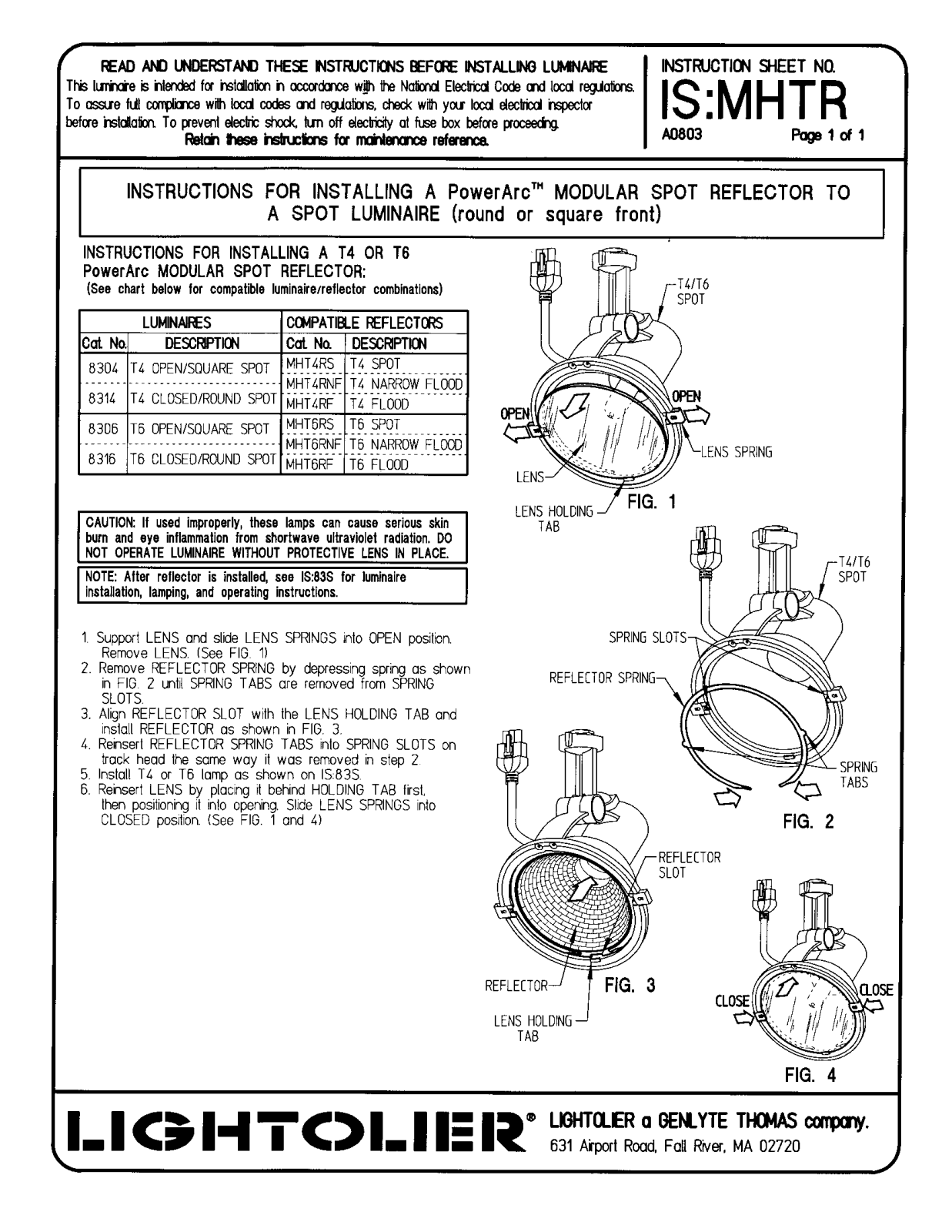 Lightolier IS-MHTR User Manual