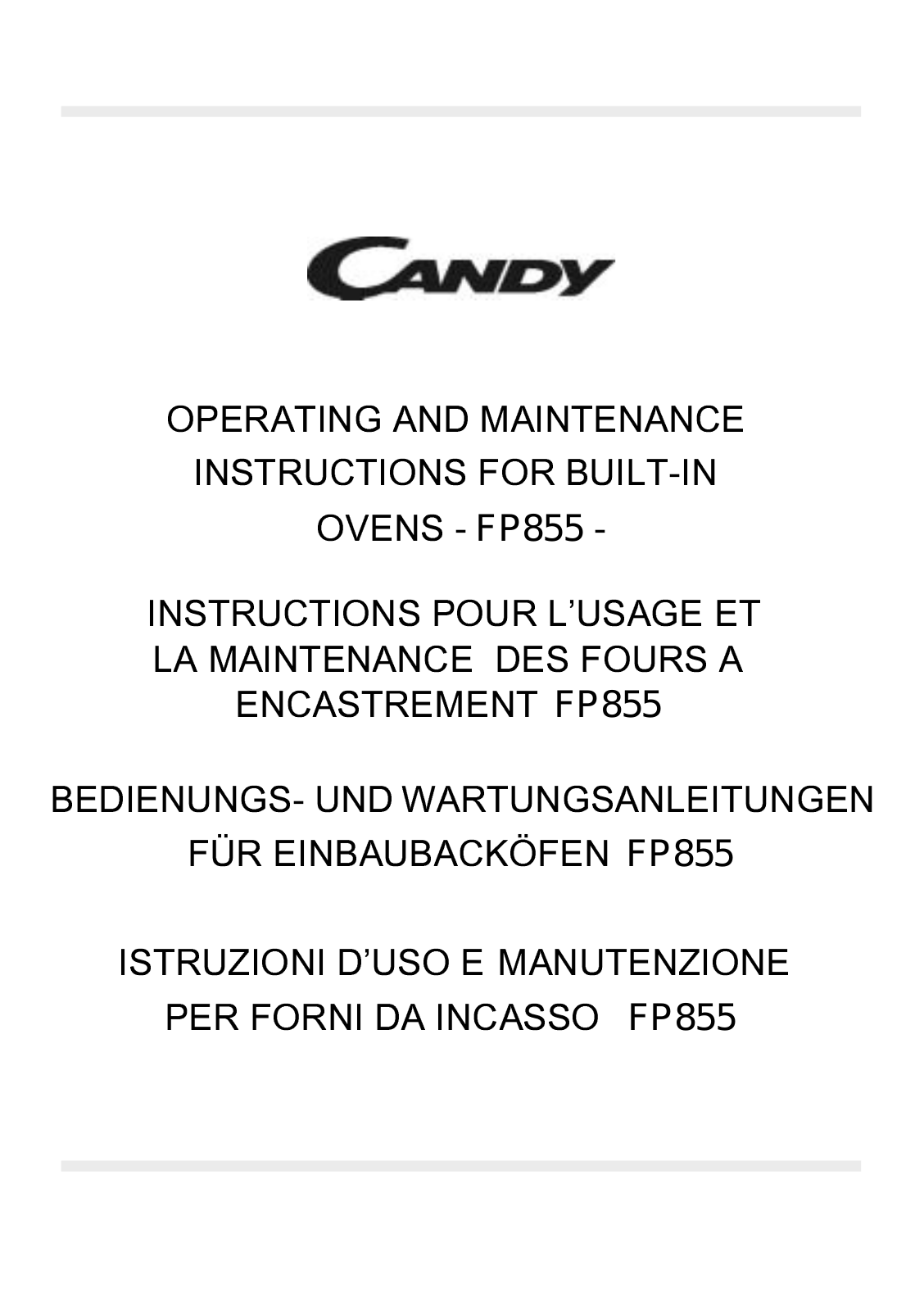 Candy FO FP 855 PN User Manual