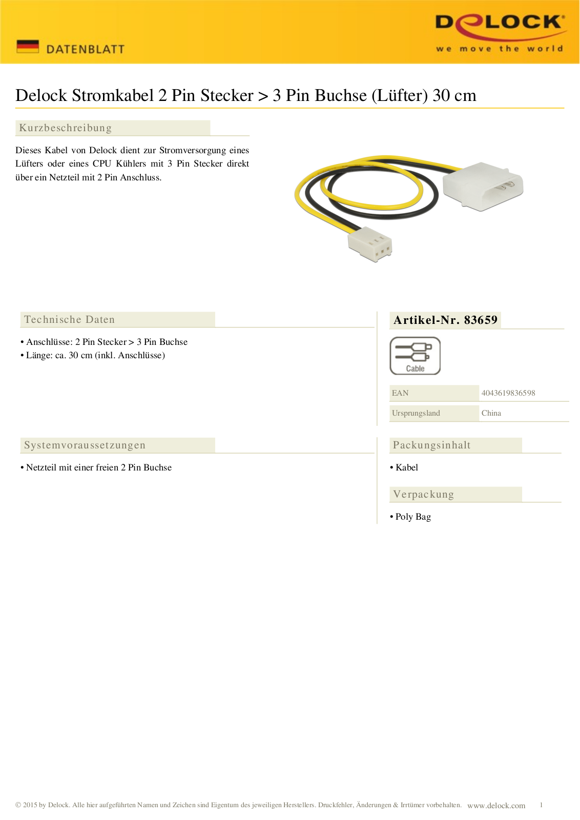 DELOCK 83659 Datasheet - ManualMachine.com